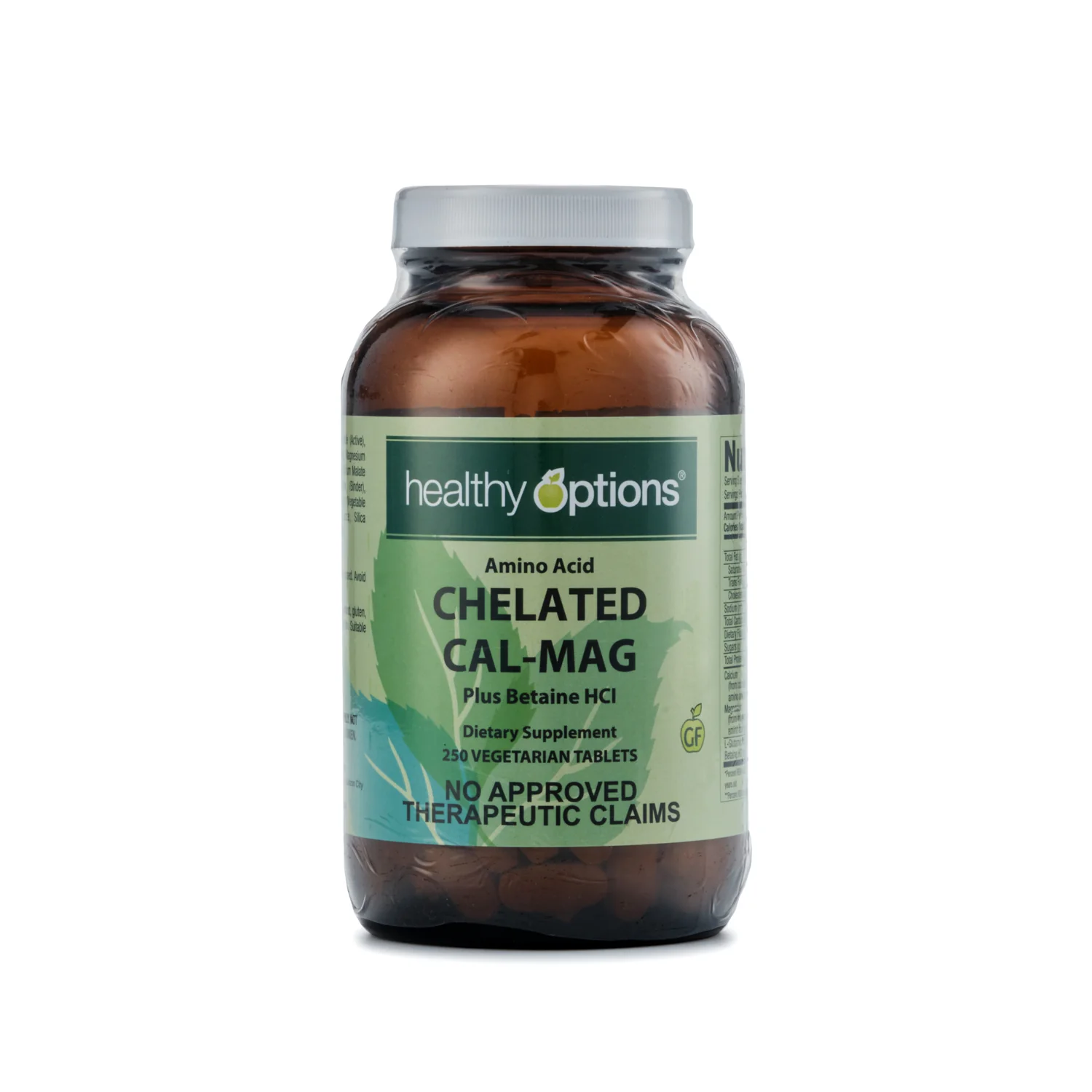 Healthy Options Chelated Calcium-Magnesium 250 Vegetarian Tablets