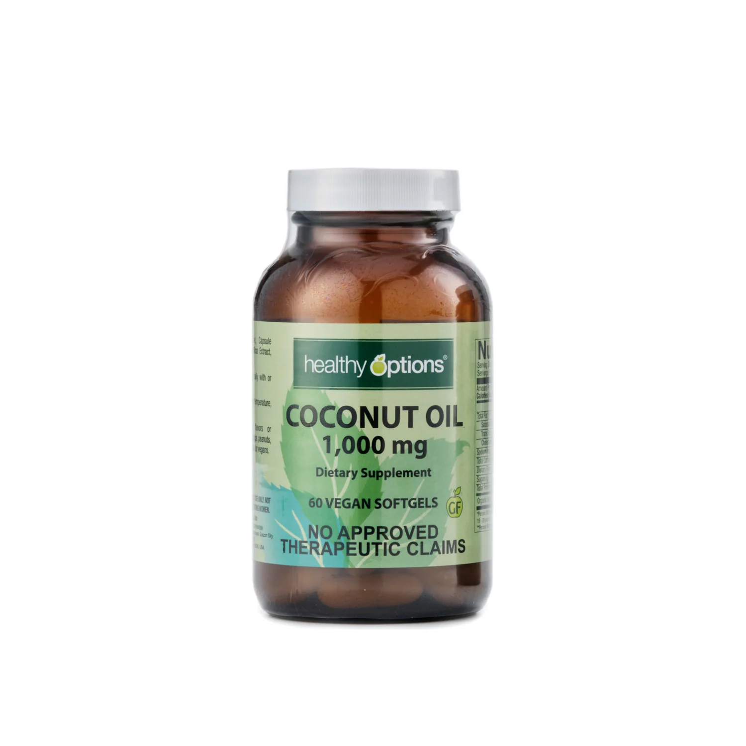 Healthy Options Coconut Oil 1000mg 60 Softgels