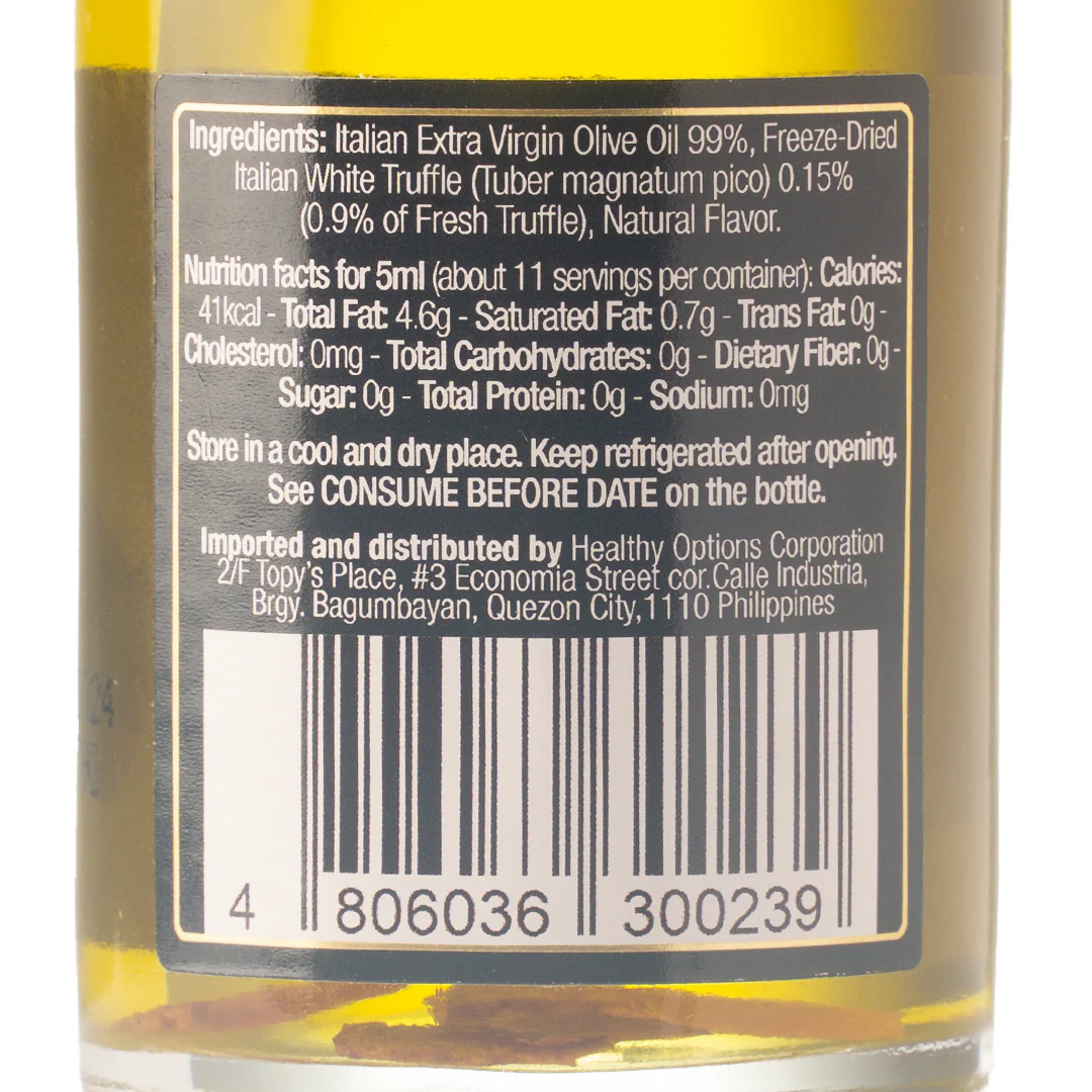 Healthy Options Extra Virgin Olive Oil with White Truffle Slices 55ml - Image 2