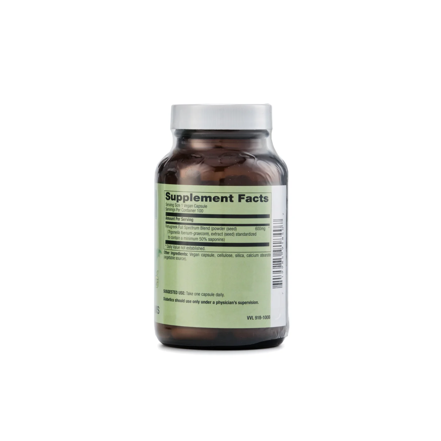 Healthy Options Fenugreek 600mg 100 Vegan Capsules - Image 2