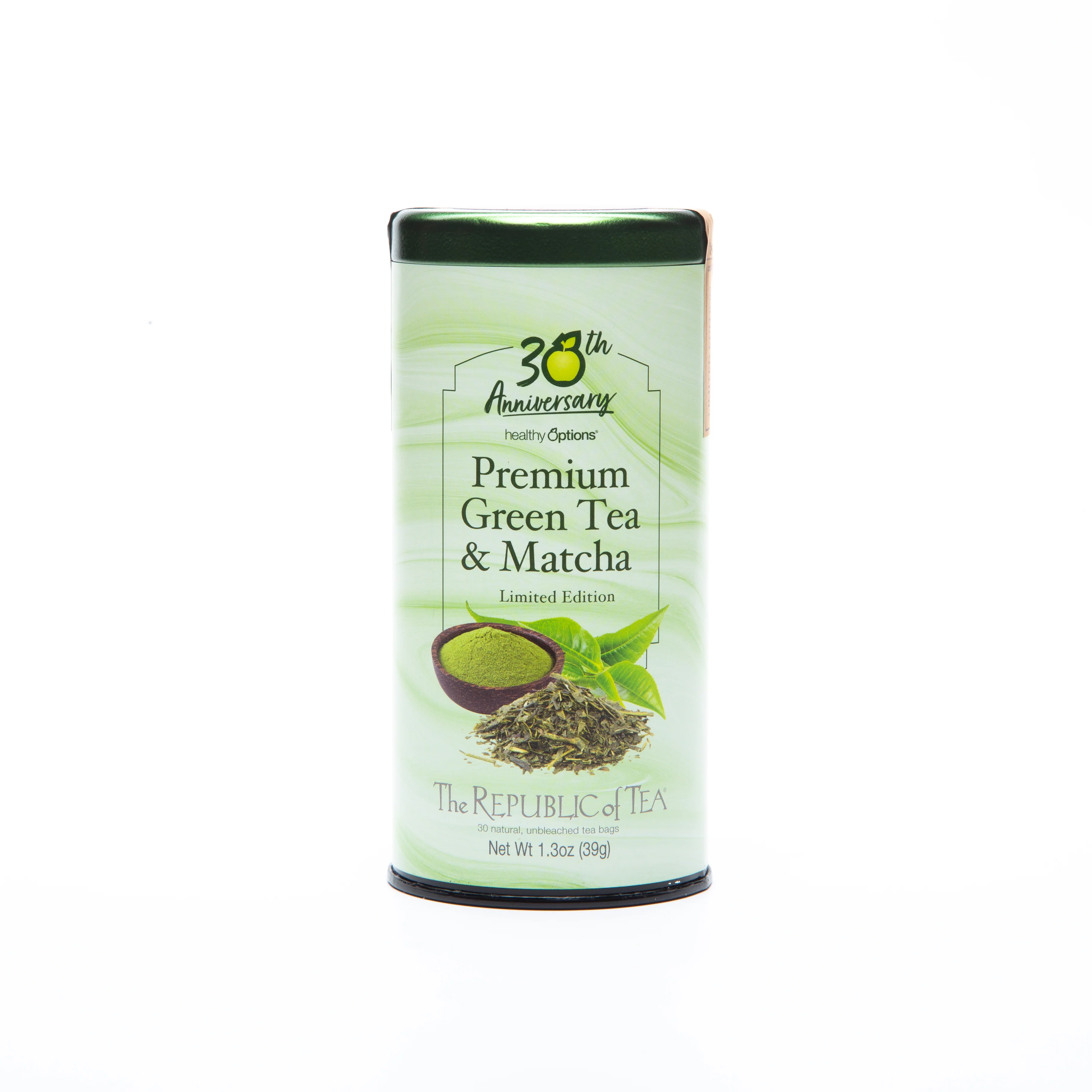 Healthy Options Organic 30th Anniversary Green Tea Matcha 30 Tea Bags