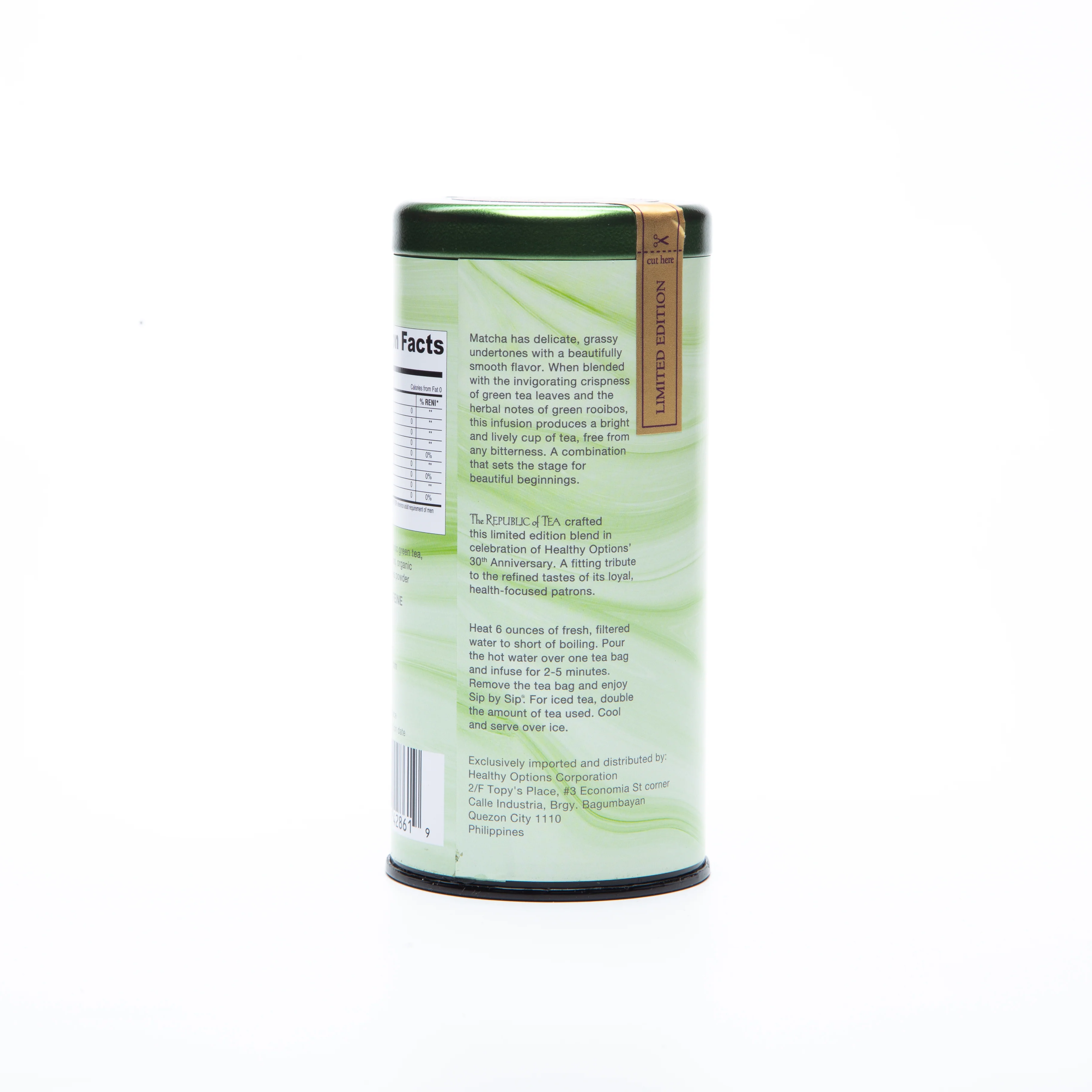 Healthy Options Organic 30th Anniversary Green Tea Matcha 30 Tea Bags - Image 5