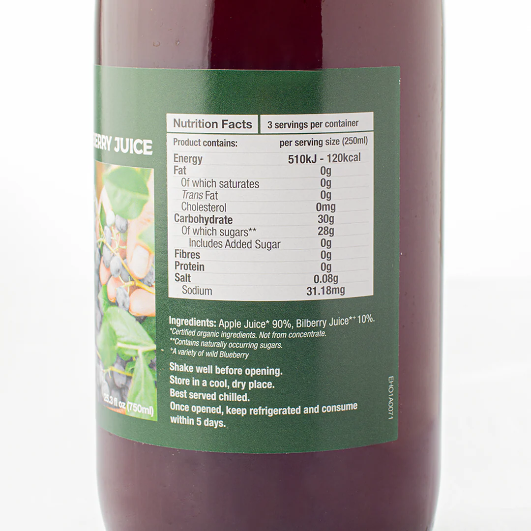 Healthy Options Organic Apple Blueberry Juice 750ml - Image 2