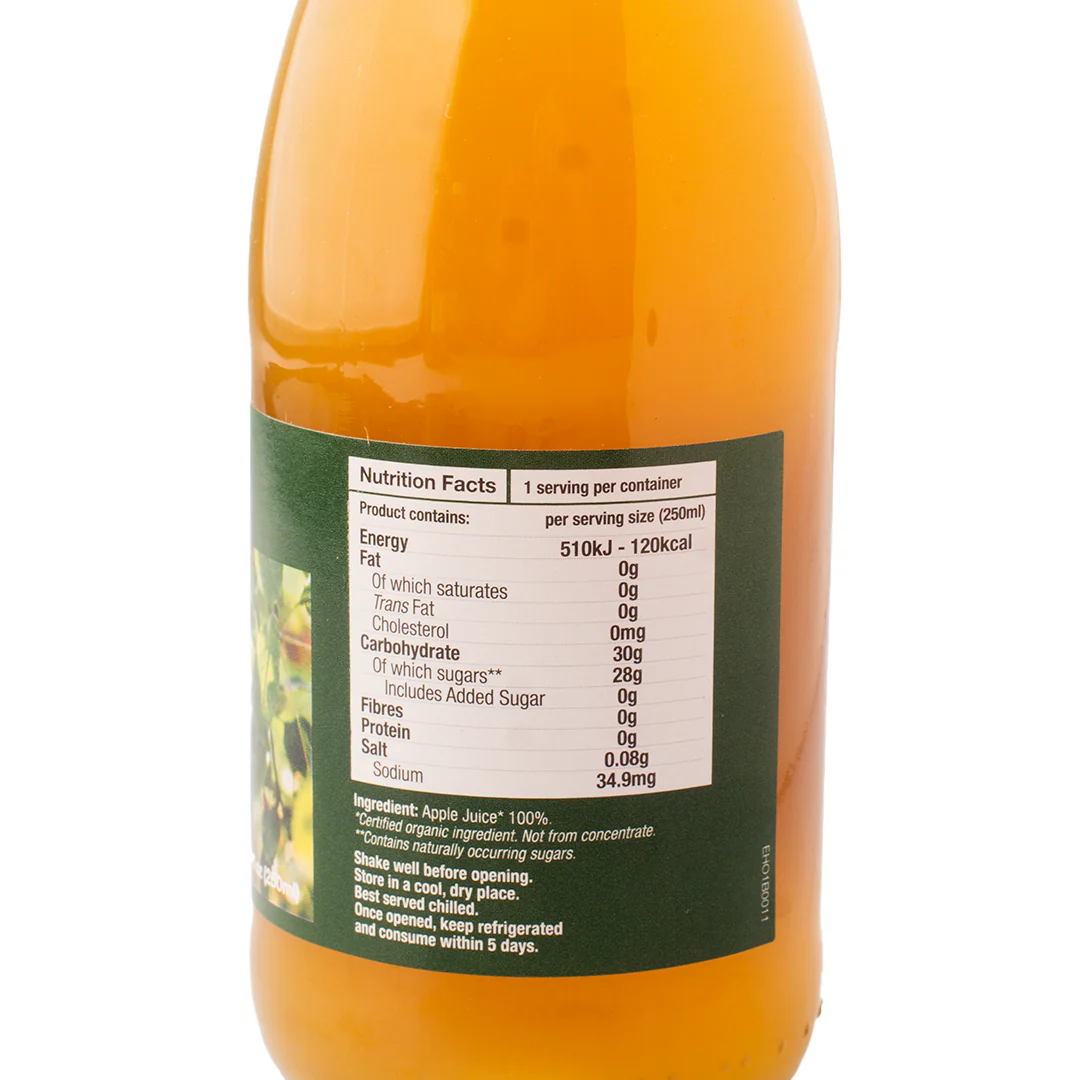 Healthy Options Organic Apple Juice 250ml - Image 2
