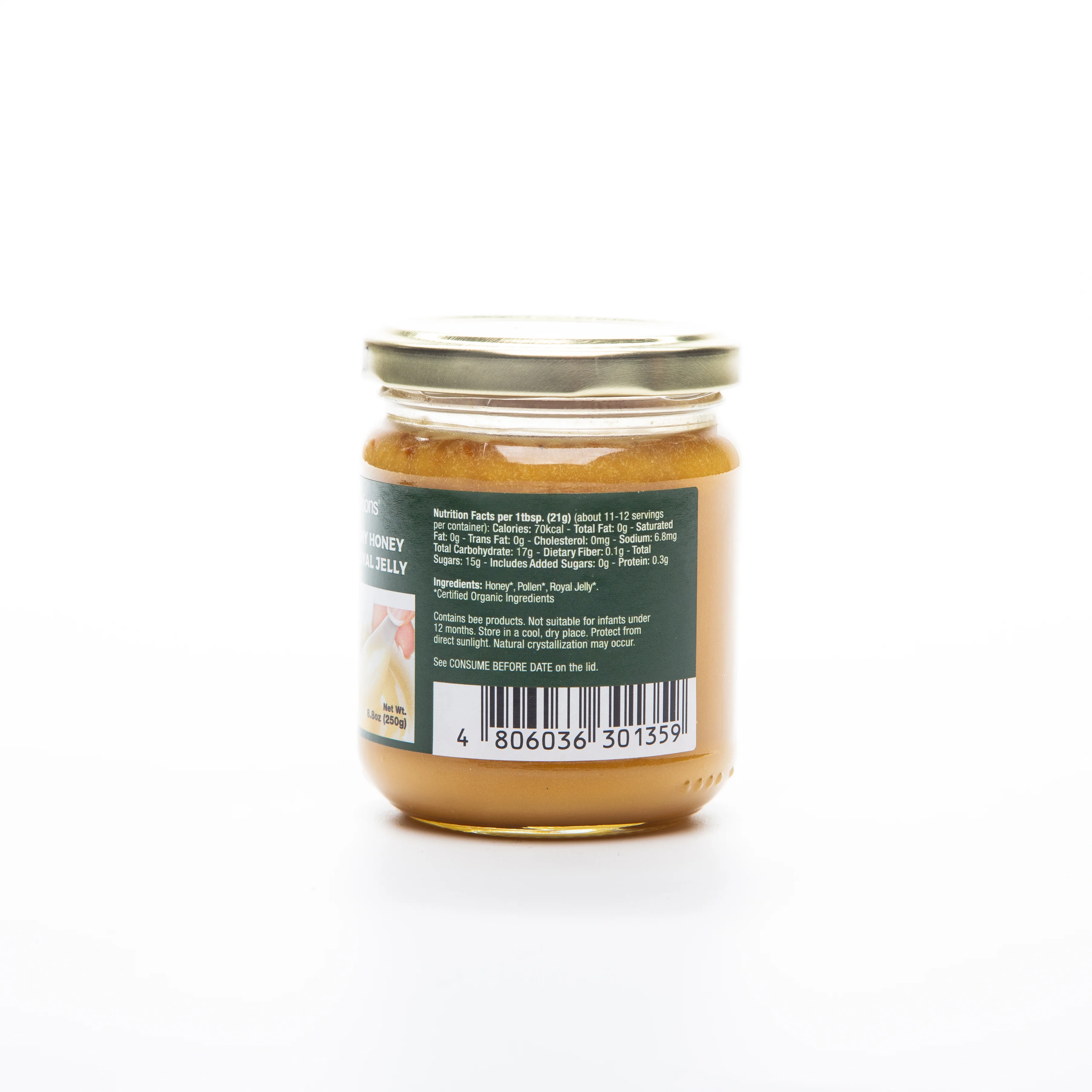 Healthy Options Organic Creamy Honey with Pollen and Royal Jelly 250g - Image 3