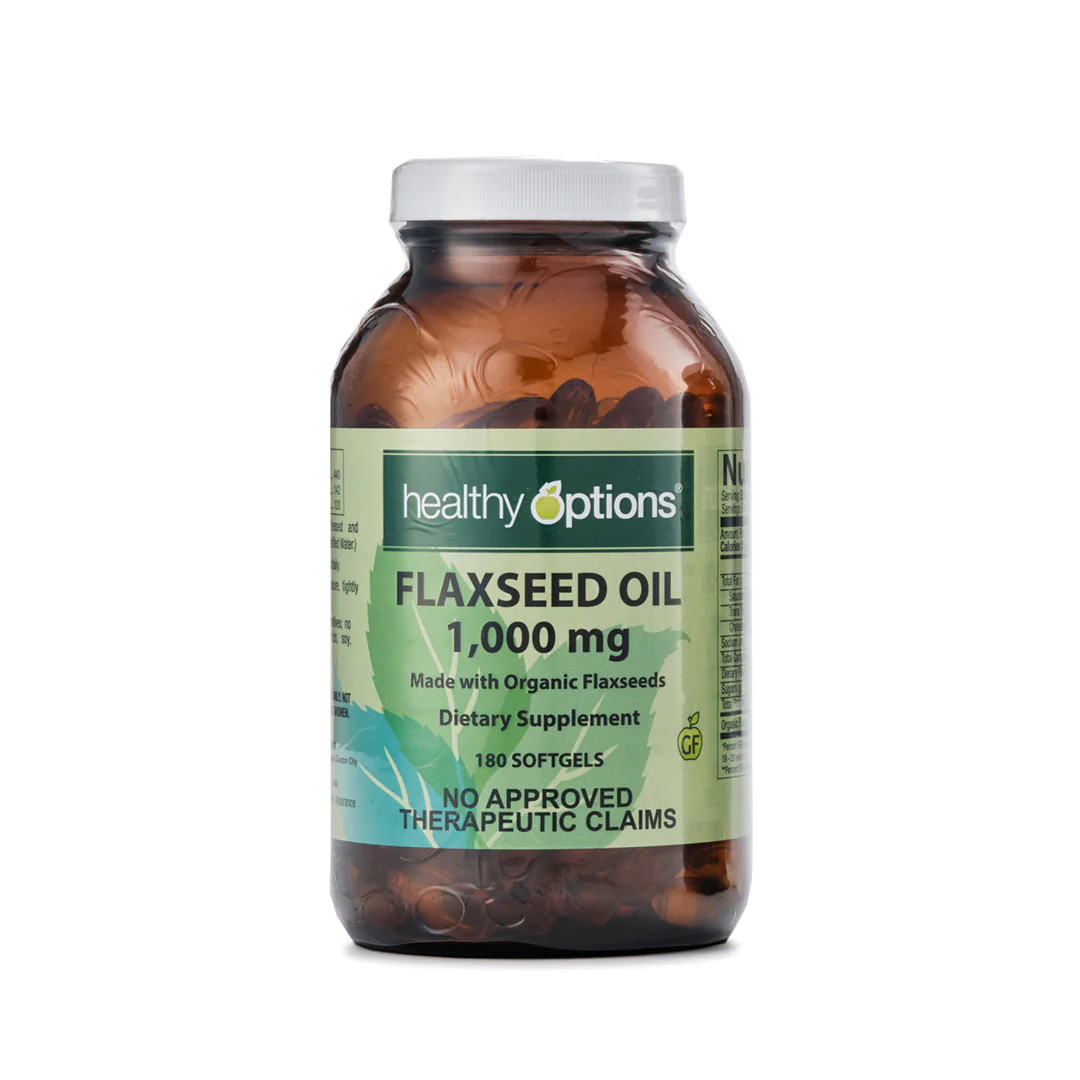 Healthy Options Organic Flaxseed Oil 1,000mg 180 Softgels
