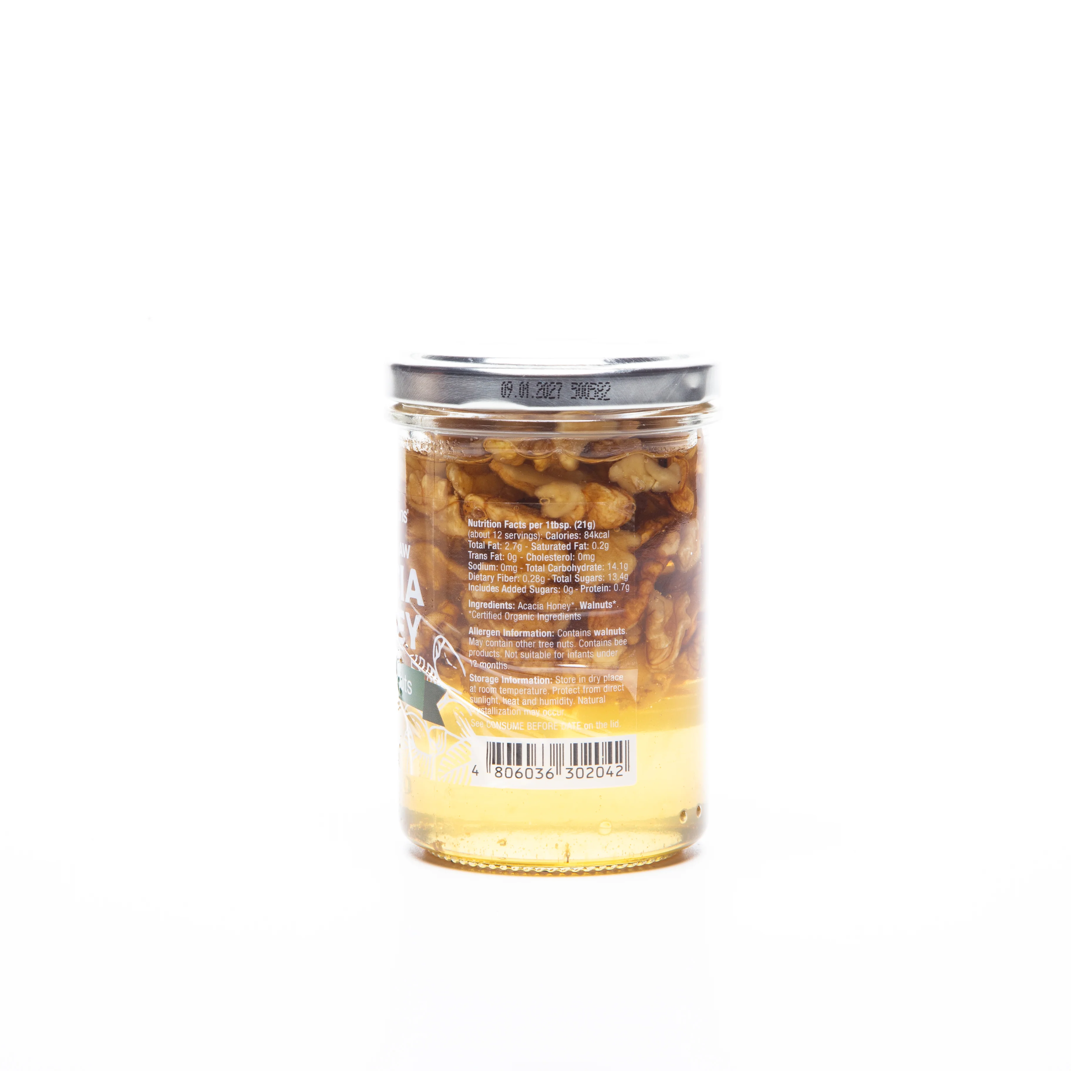 Healthy Options Organic Honey Acacia with Walnuts 250g - Image 2