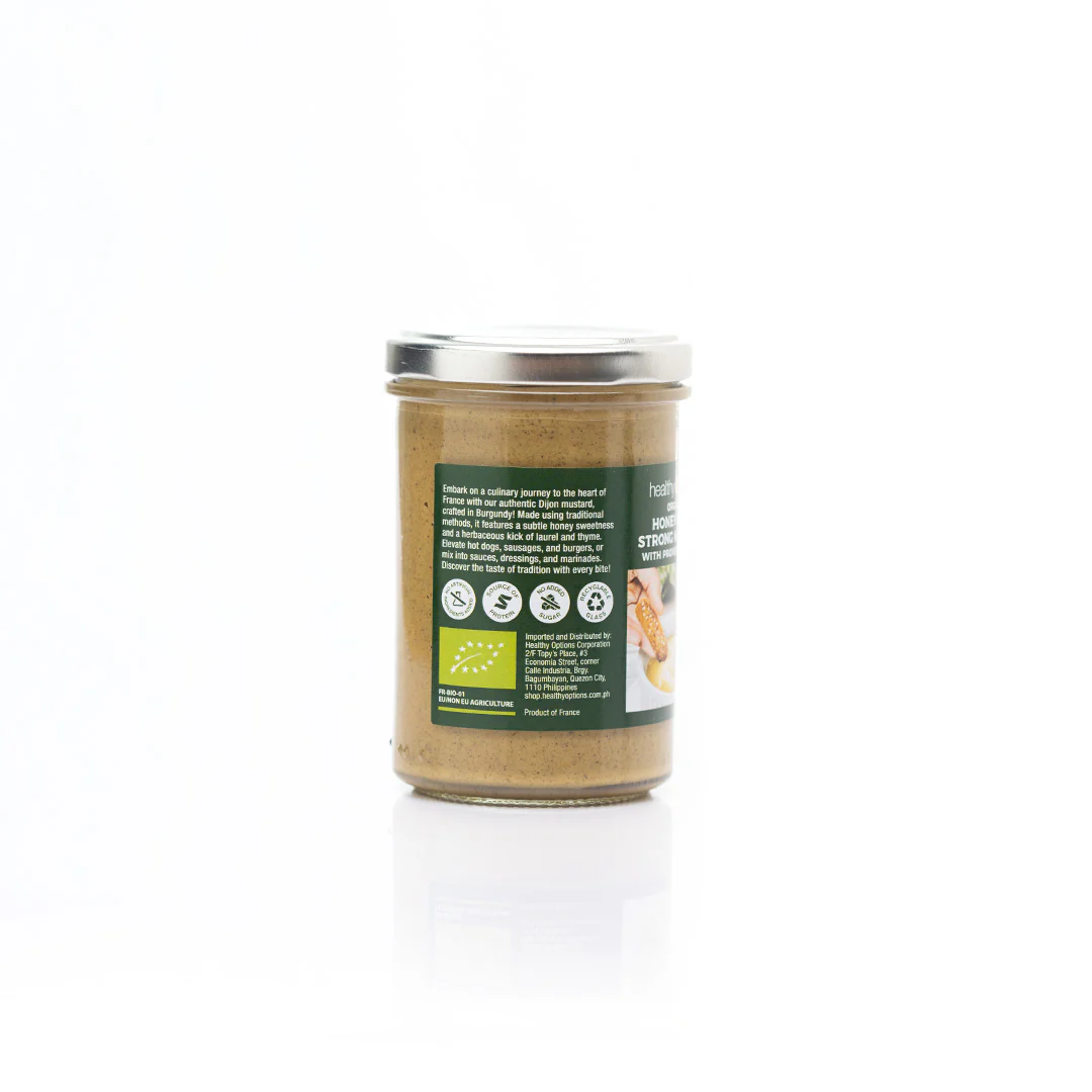 Healthy Options Organic Honey Dijon Strong Mustard with Provence Herbs 210g - Image 2