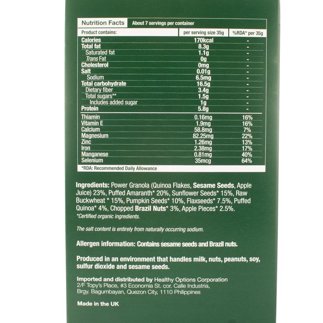 Healthy Options Organic Morning Crunch Muesli 250g - Image 2