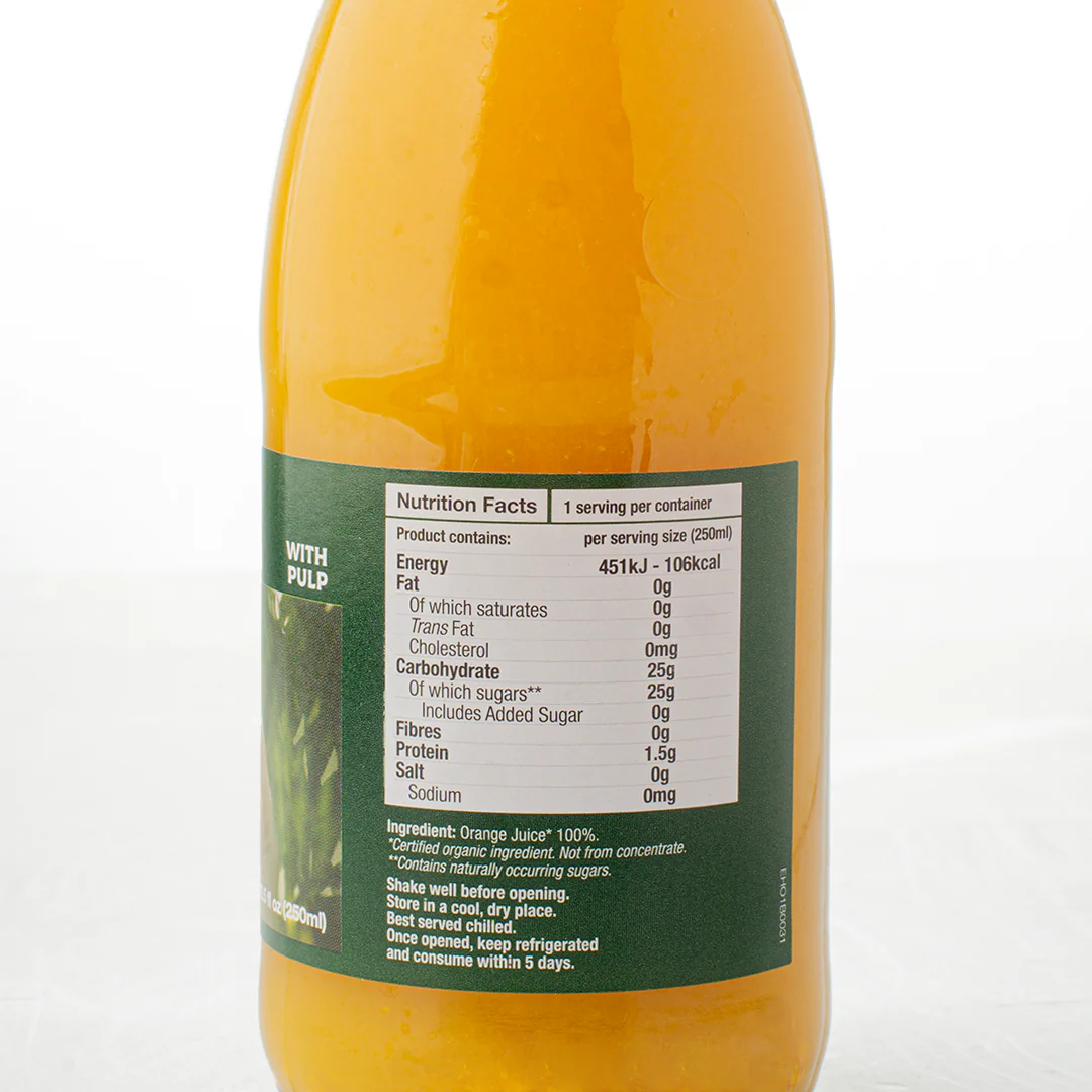 Healthy Options Organic Orange Juice 250ml - Image 2