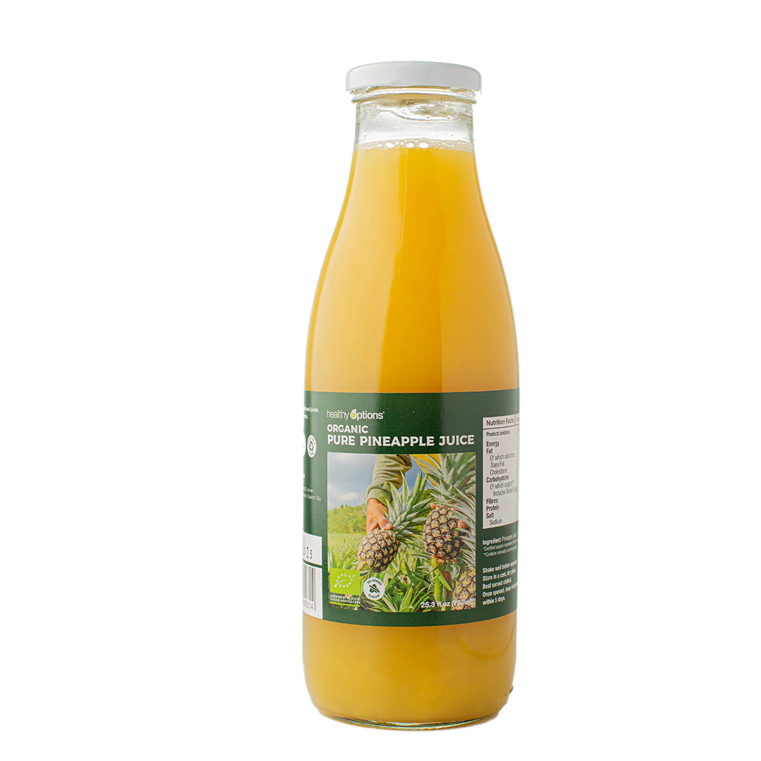 Healthy Options Organic Pineapple Juice 750ml