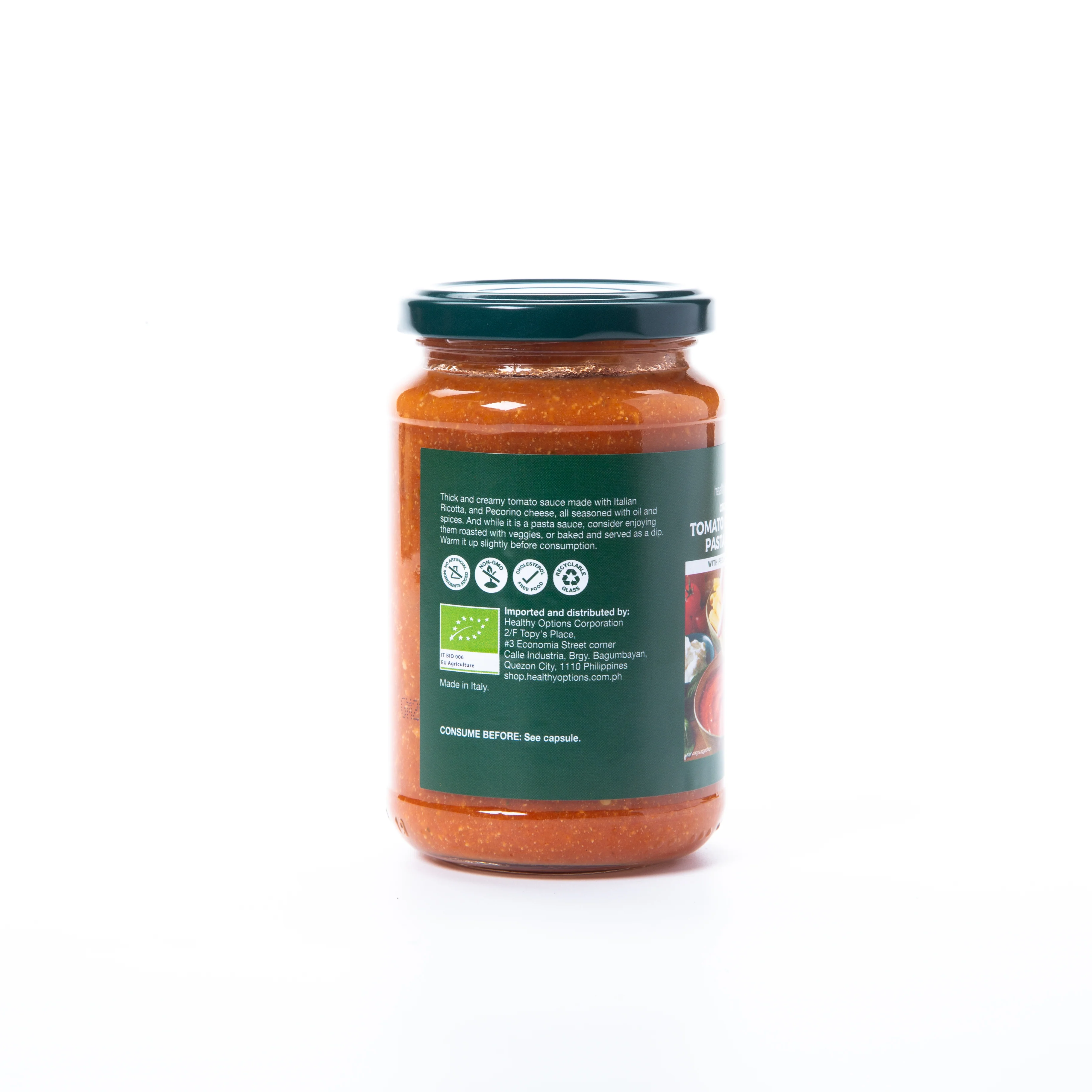 Healthy Options Organic Tomato & Ricotta Pasta Sauce with Pecorino Cheese 350g - Image 3