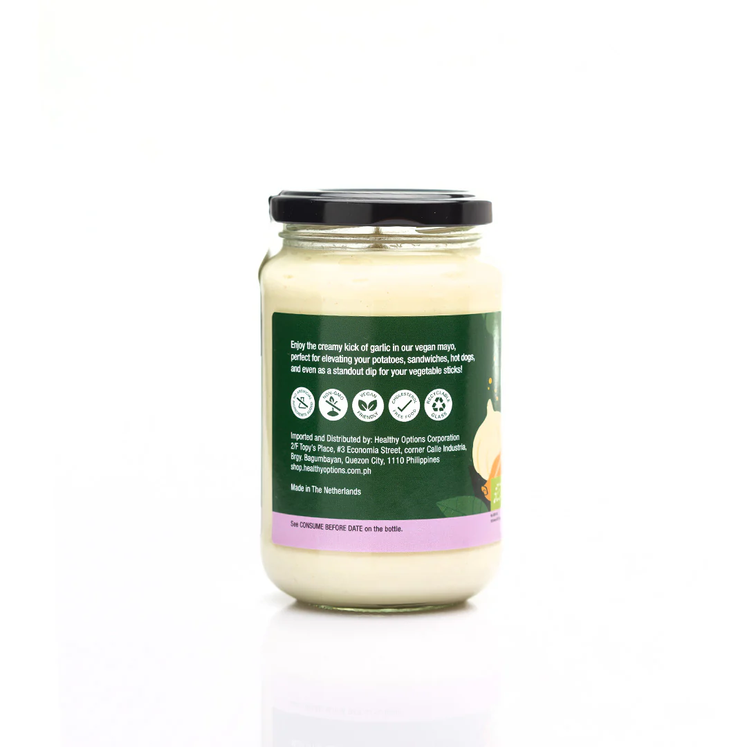 Healthy Options Organic Vegan Garlic Mayo 370ml - Image 2
