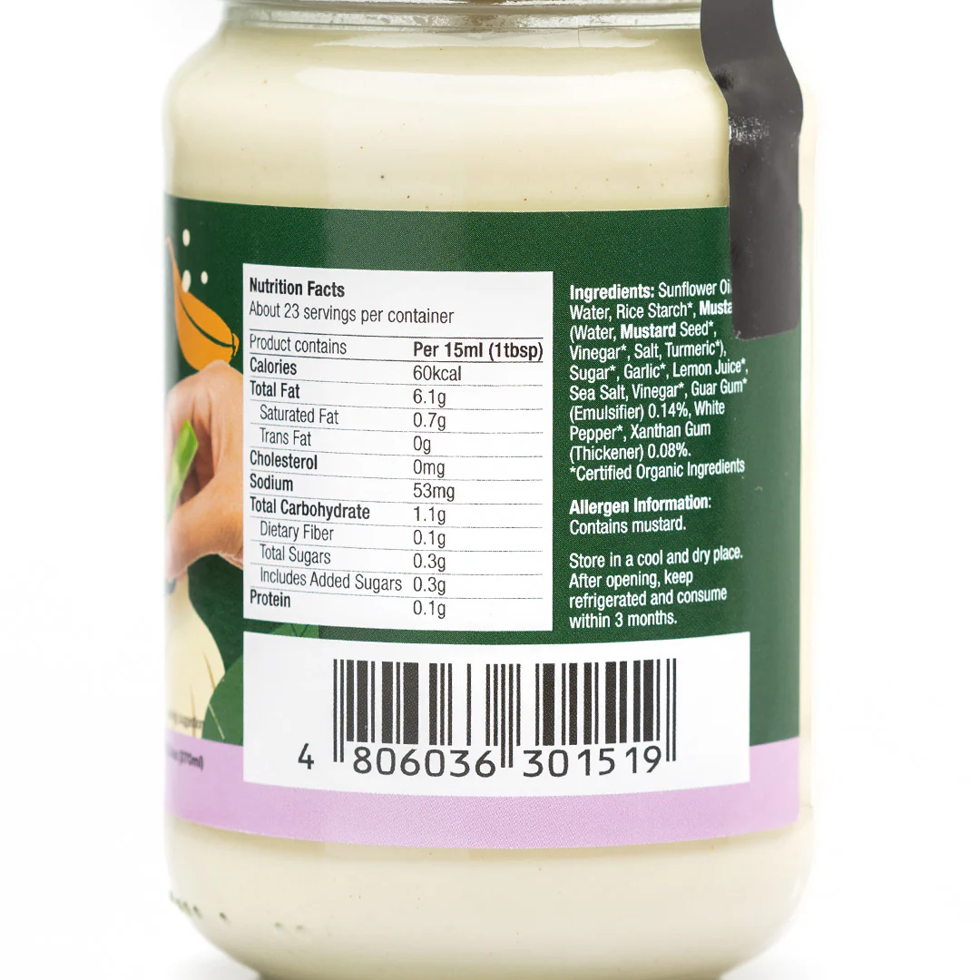Healthy Options Organic Vegan Garlic Mayo 370ml - Image 3