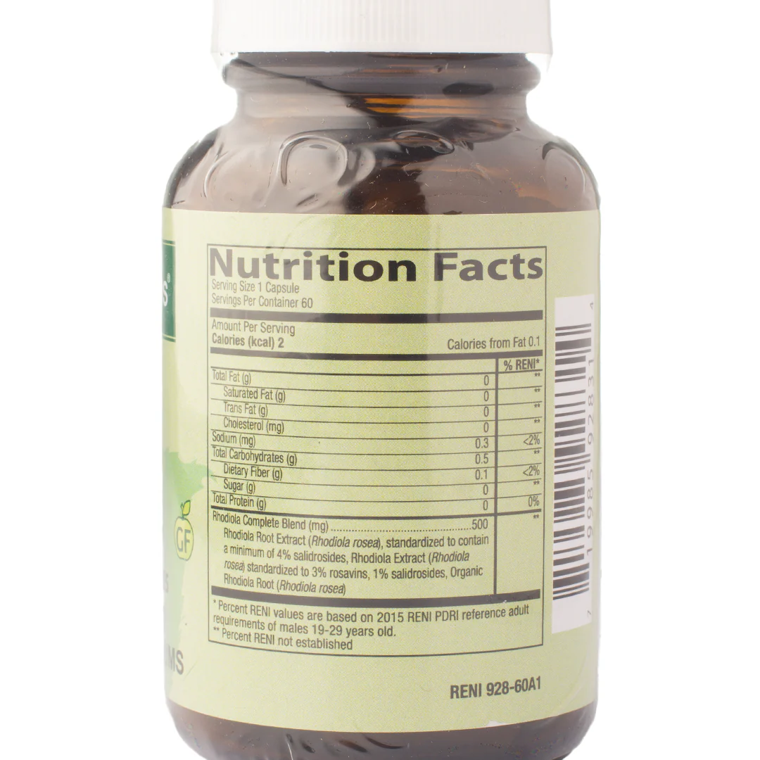 Healthy Options Rhodiola Complete 500mg 60 Vegan Capsules - Image 2
