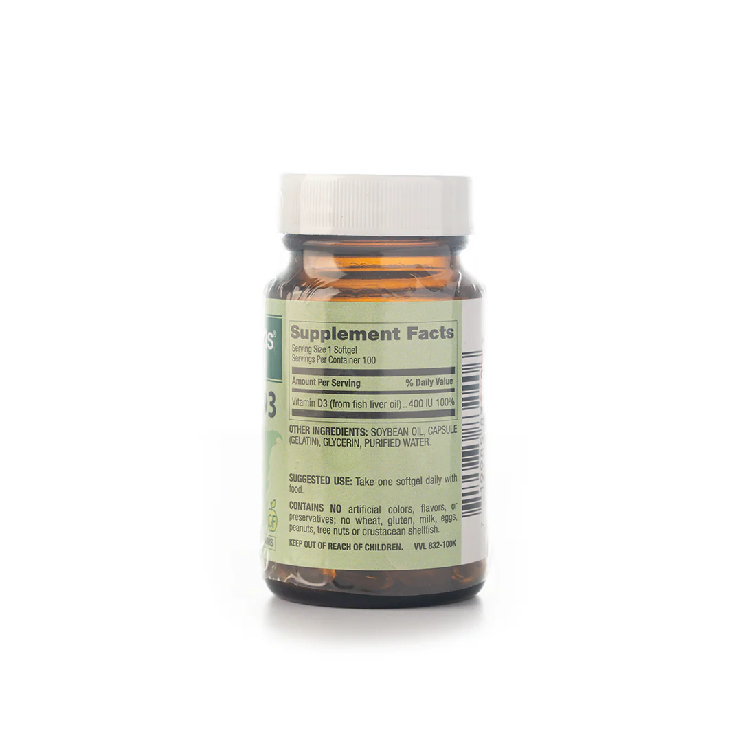 Healthy Options Vitamin D3 400IU 100 Softgels - Image 2