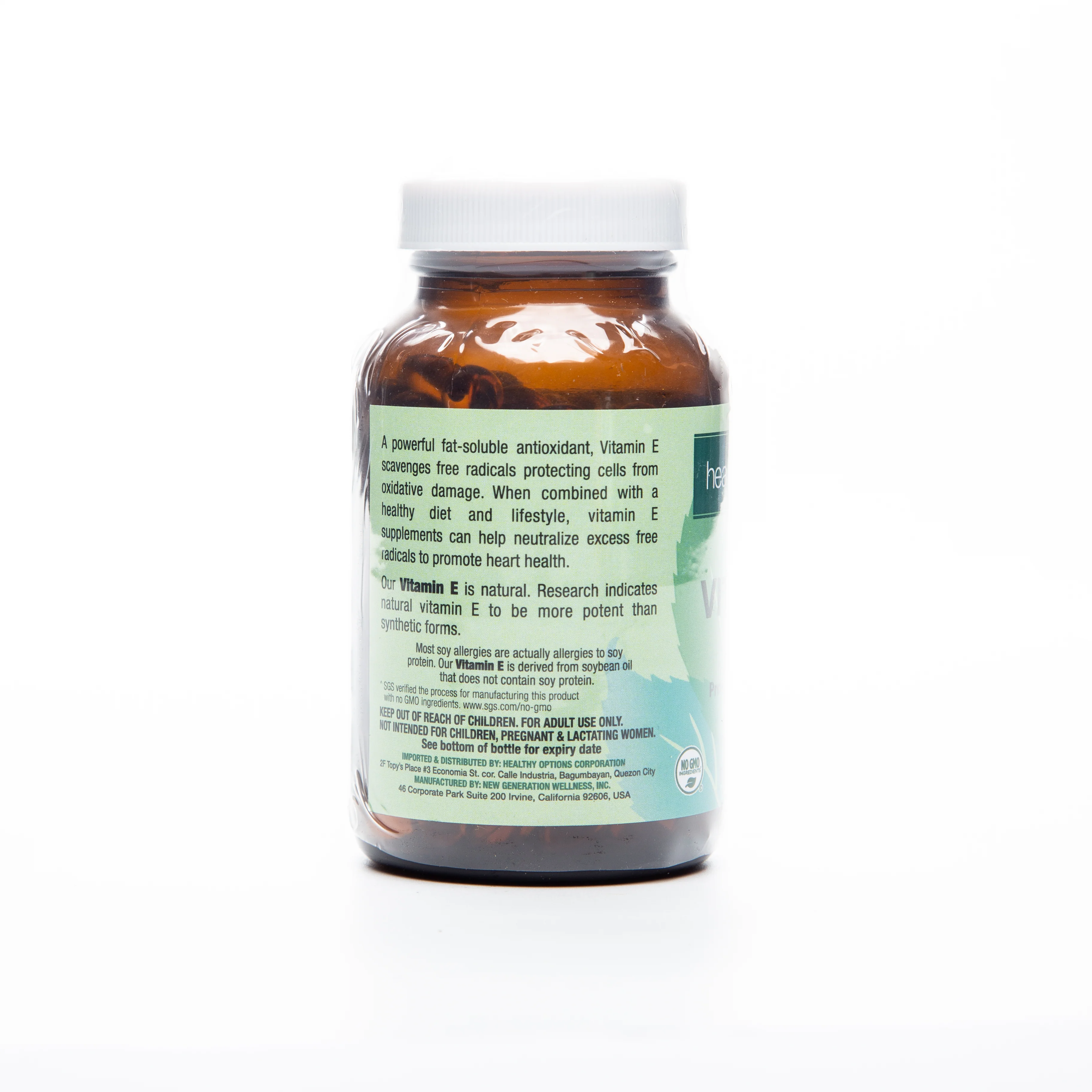Healthy Options Vitamin E 400IU 180 Softgels - Image 3
