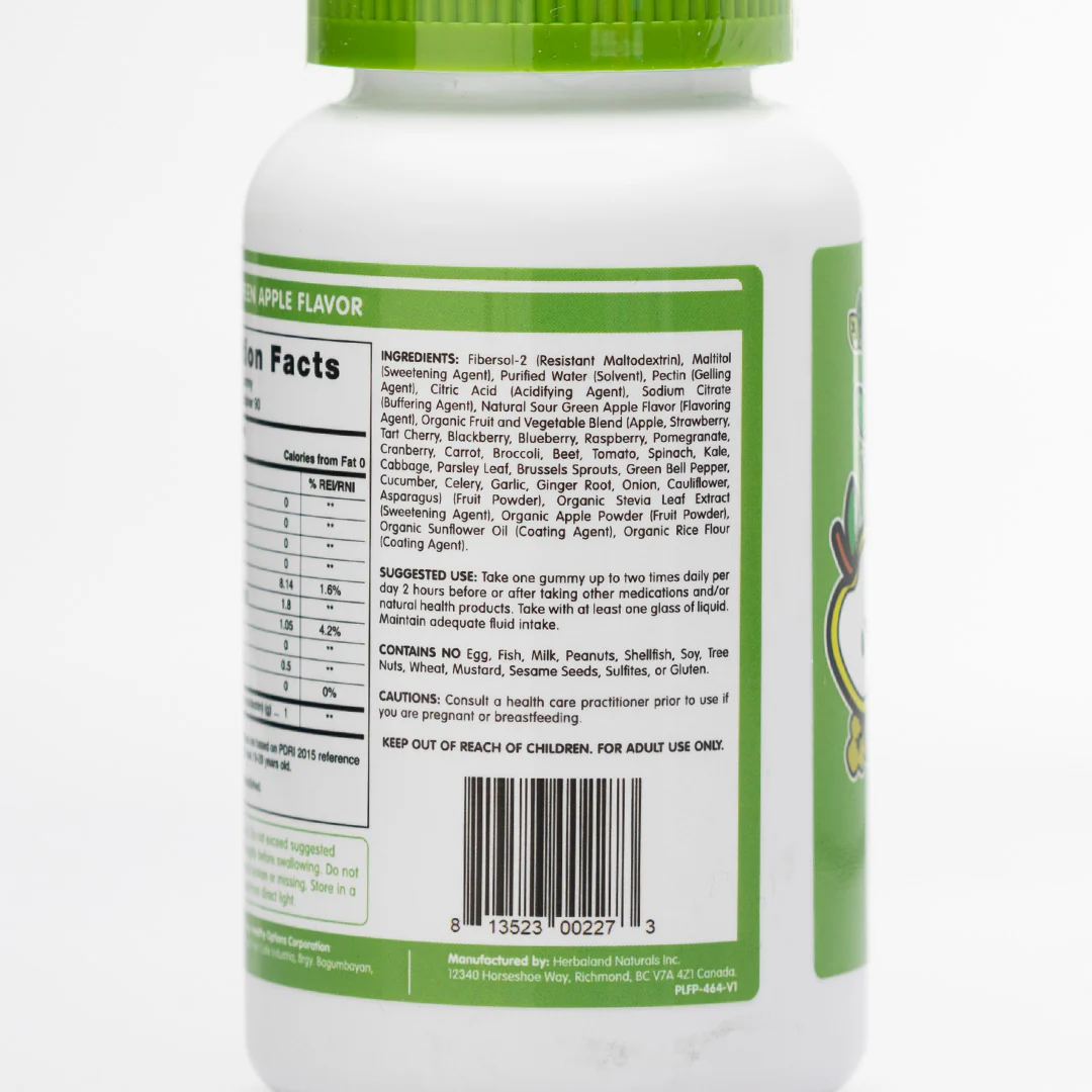 Herbaland Fruit and Veg Fiber 90 Gummies - Image 3