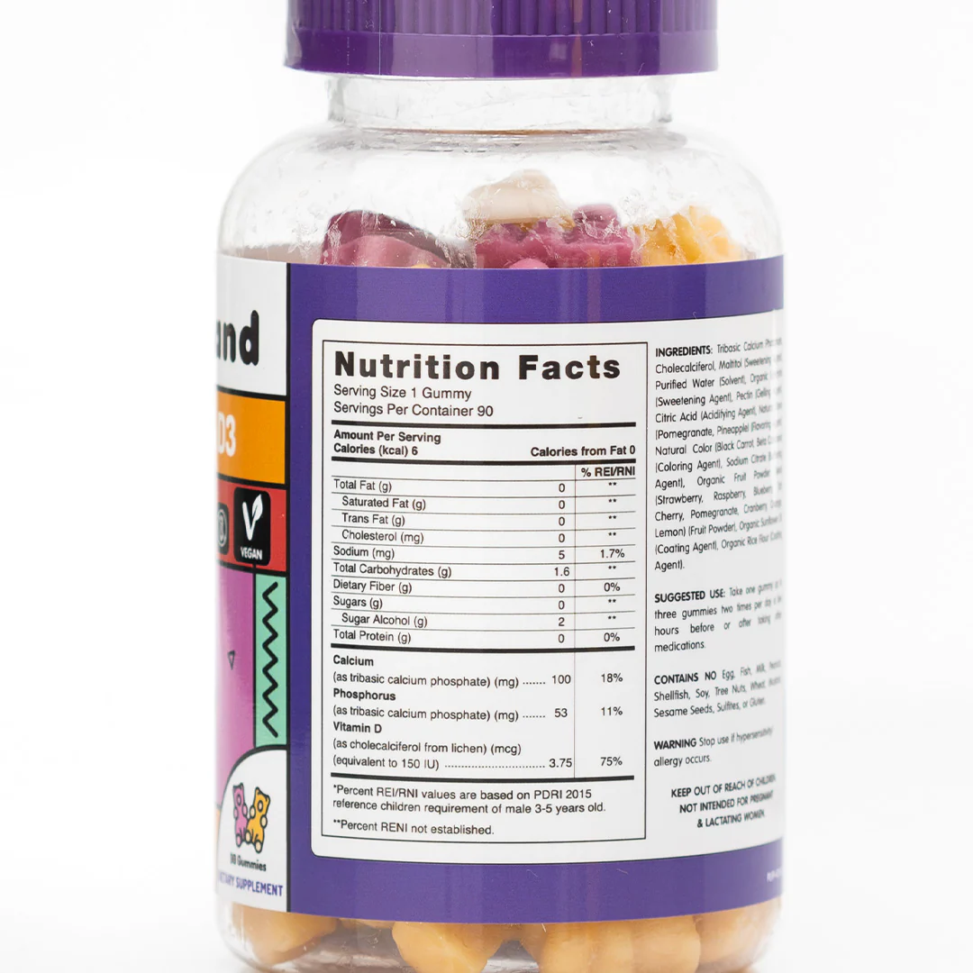 Herbaland Kids Calcium D3 90 Gummies - Image 2