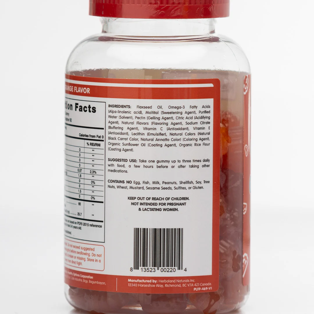 Herbaland Kids Vegan Omega 3 90 Gummies - Image 3