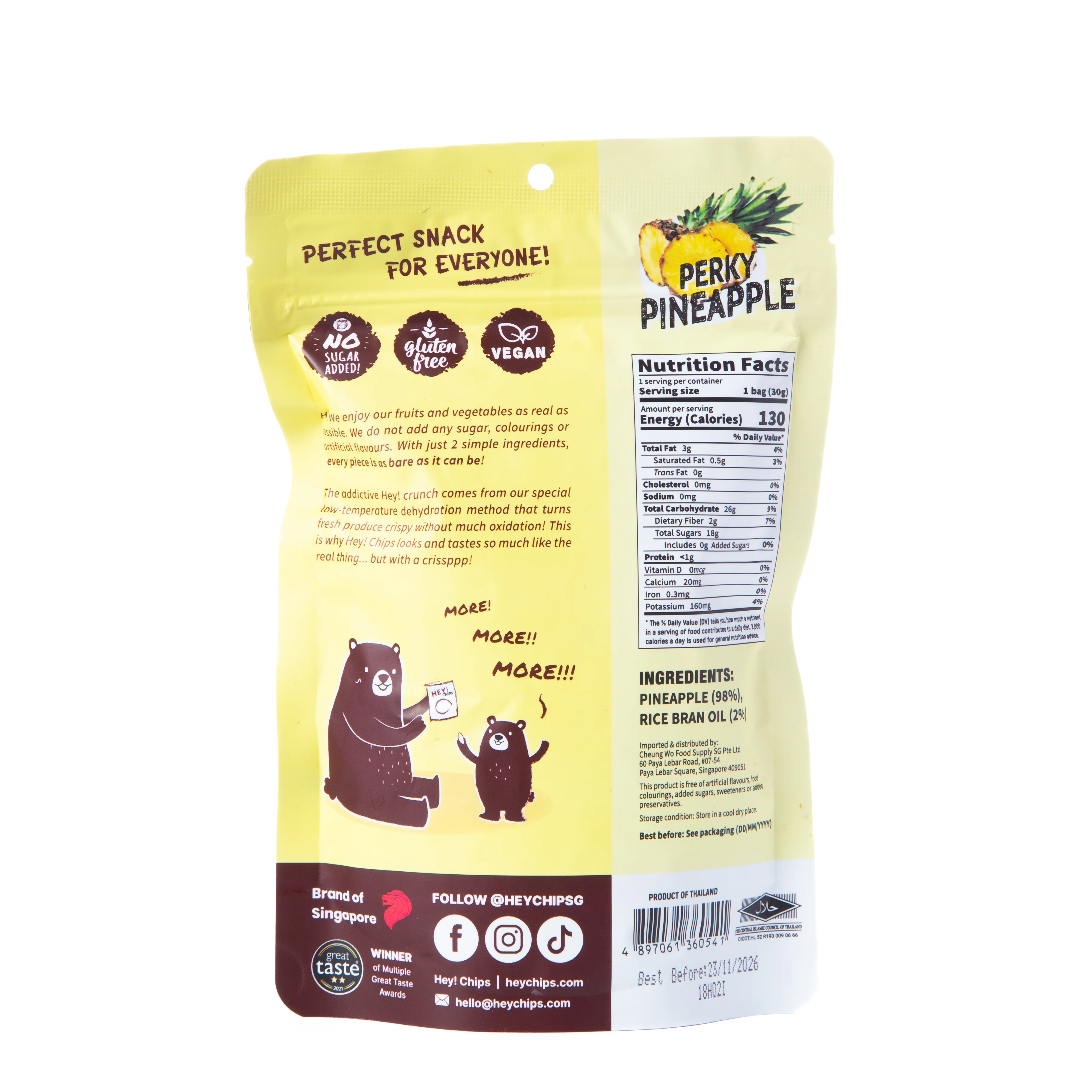 Hey! Chips Pineapple Crisps 30g - Image 3