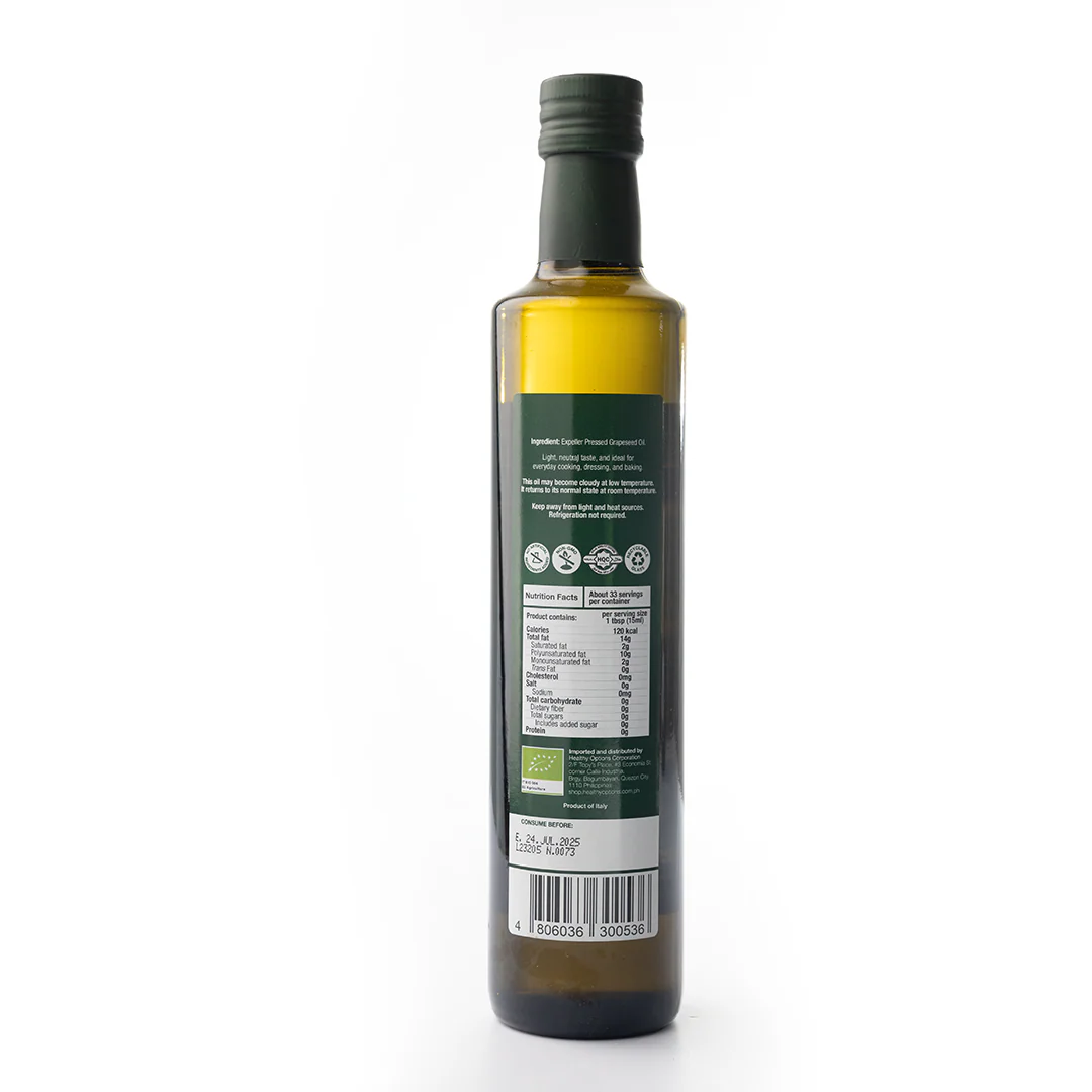 Healthy Options Grapeseed Oil 500ml - Image 3