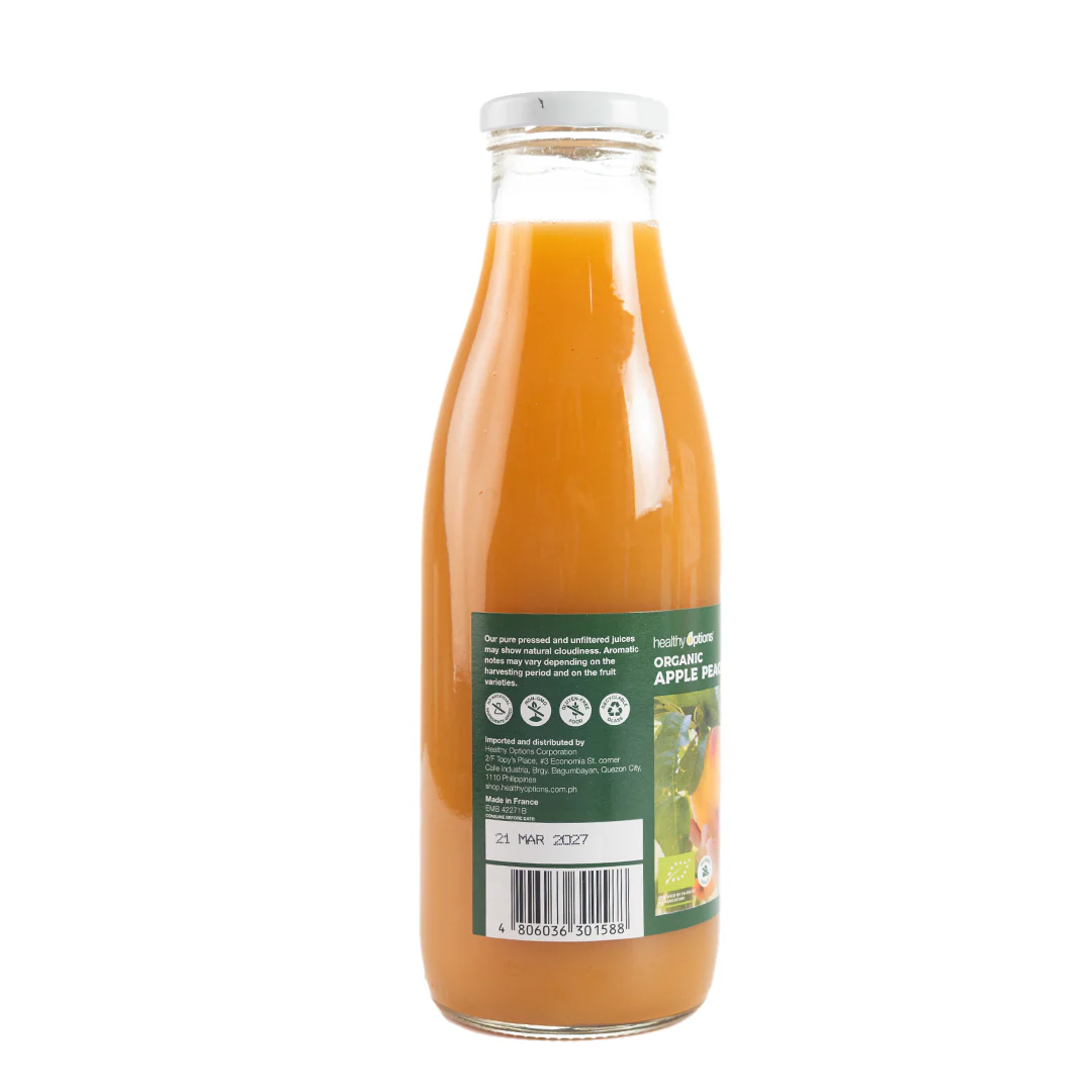 Healthy Options Organic Apple Peach Juice 750ml - Image 3