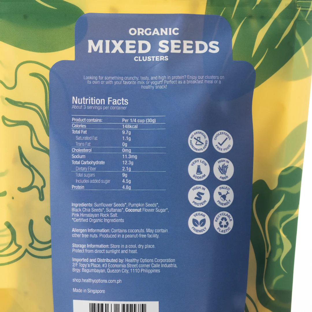 Healthy Options Organic Mixed Seeds Clusters 90g - Image 2