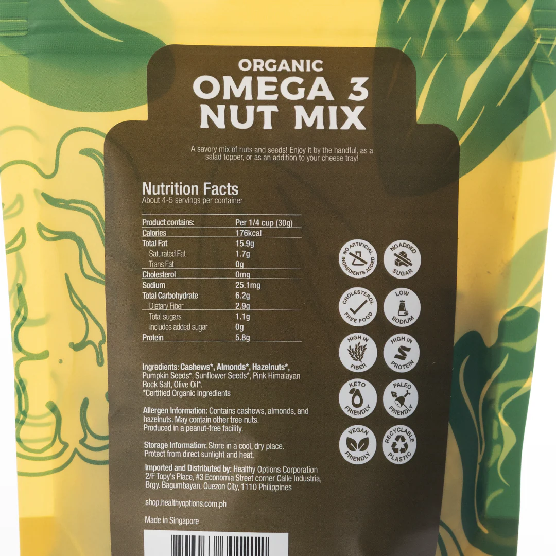 Healthy Options Organic Omega-3 Nut Mix 142g - Image 2