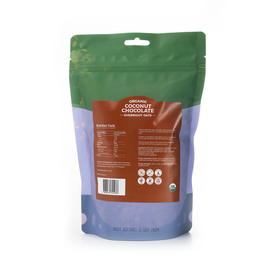 Healthy Options Organic Coconut Chocolate Overnight Oats 300g - Image 3