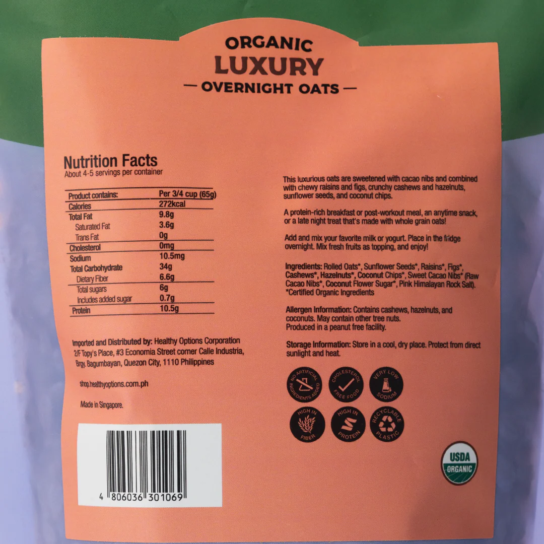 Healthy Options Organic Luxury Overnight Oats 300g - Image 2