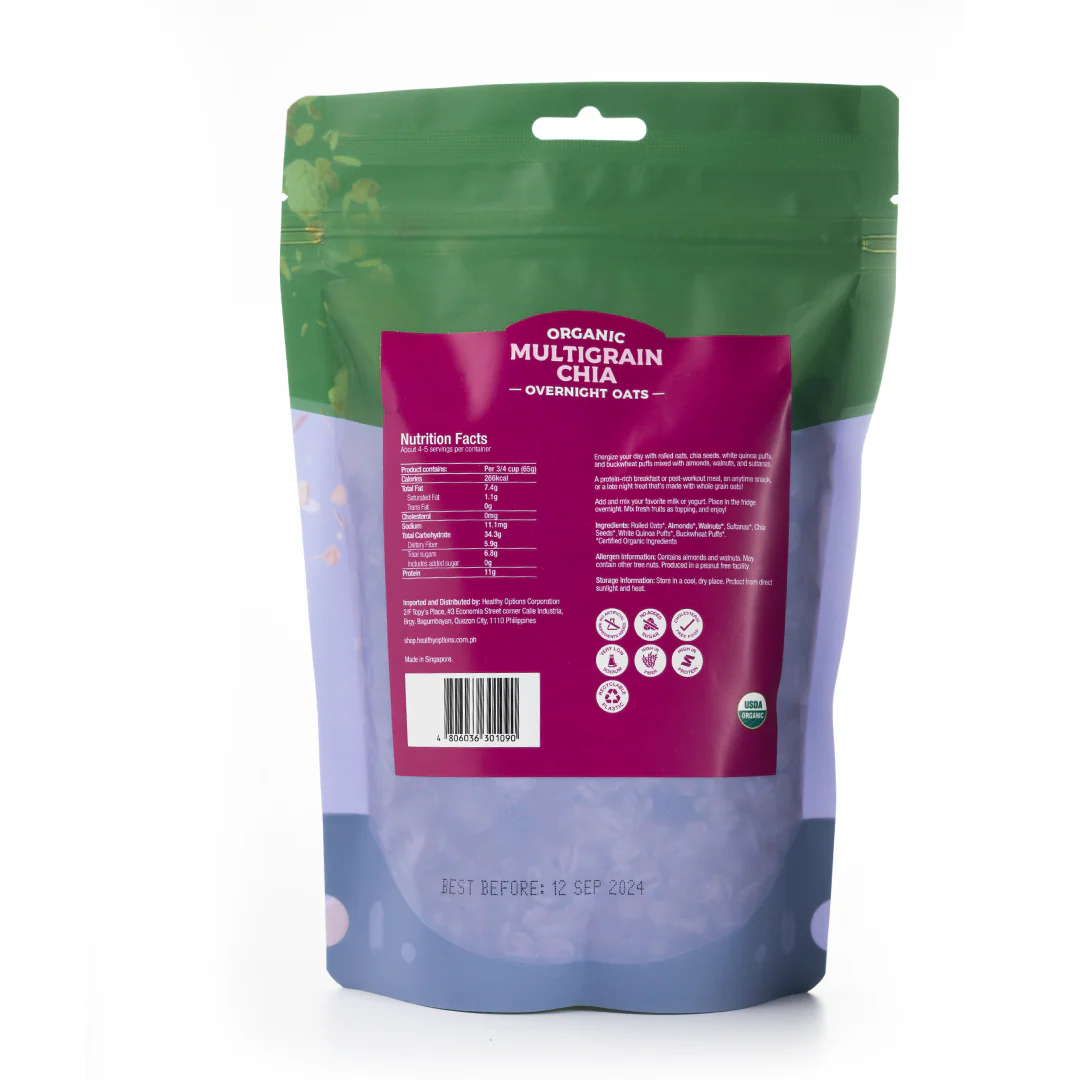 Healthy Options Organic Multigrain Chia Overnight Oats 300g - Image 3