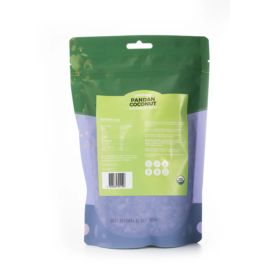 Healthy Options Organic Pandan Coconut Overnight Oats 300g - Image 3