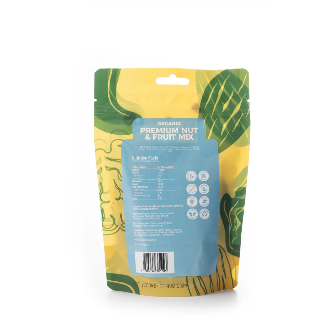 Healthy Options Organic Premium Nut & Fruit Mix 142g - Image 3