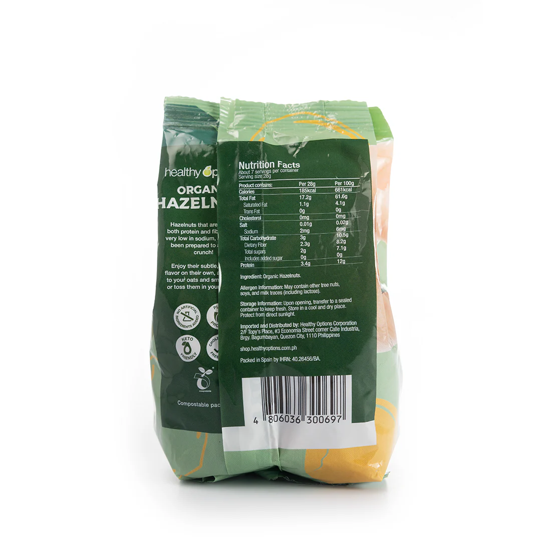 Healthy Options Organic Hazelnuts 200g - Image 3