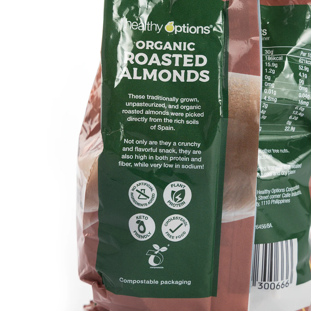 Healthy Options Organic Roasted Almonds 200g - Image 4
