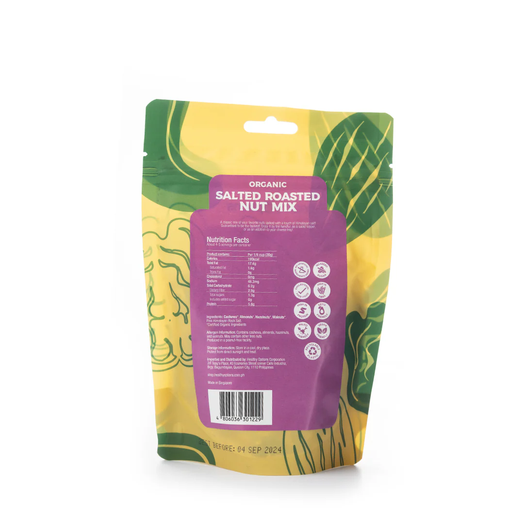 Healthy Options Organic Salted Roasted Nut Mix 142g - Image 3
