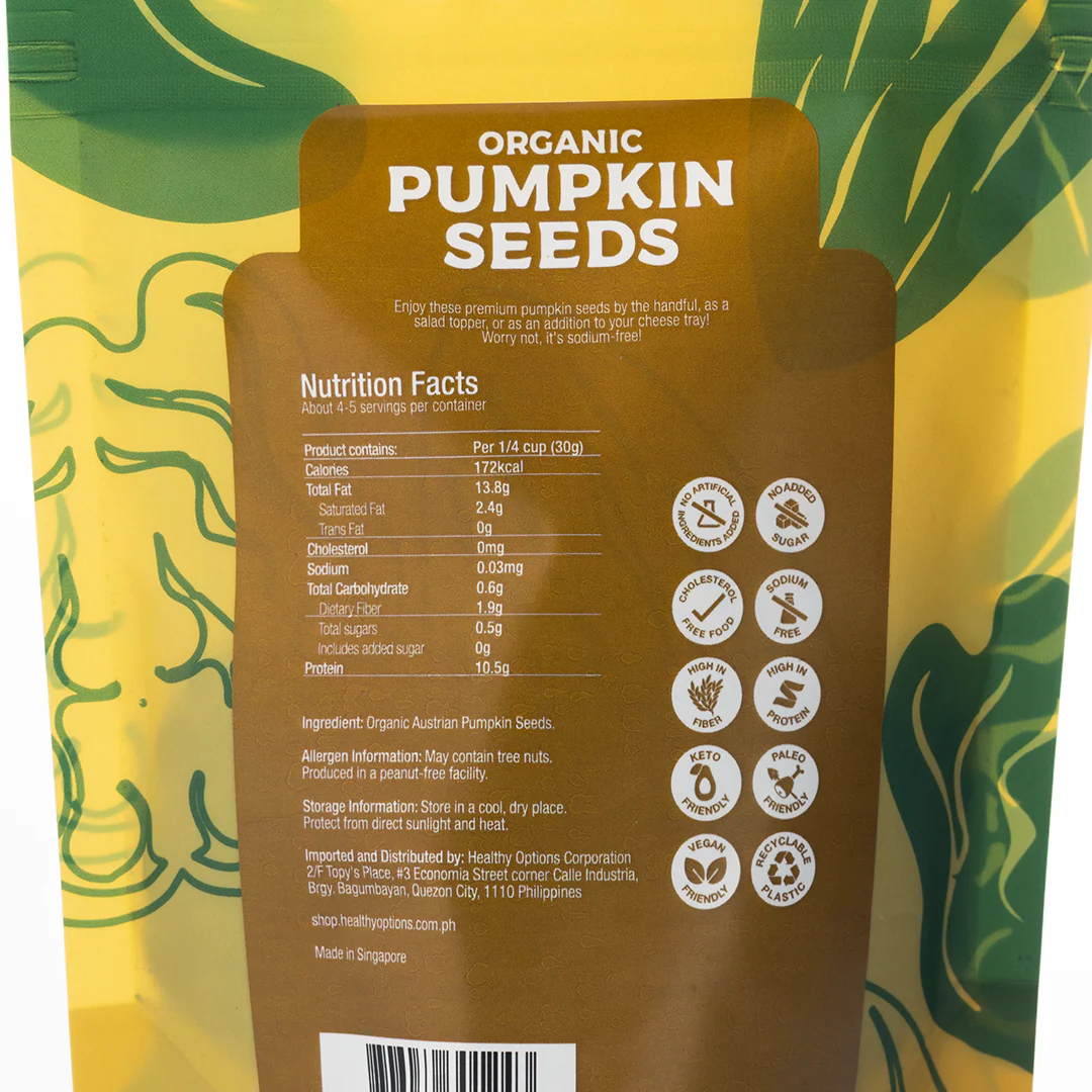 Healthy Options Organic Pumpkin Seeds 142g - Image 2