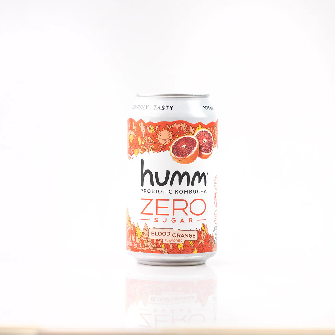 Humm Probiotic Kombucha Zero Sugar Blood Orange 355ml
