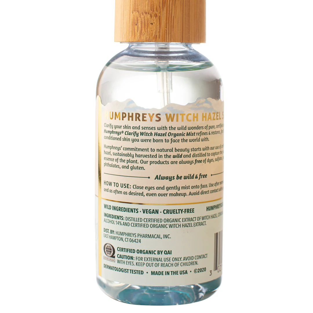 Humphreys Witch Hazel Organic Toner Mist Clarify Pure Witch Hazel 97ml - Image 2