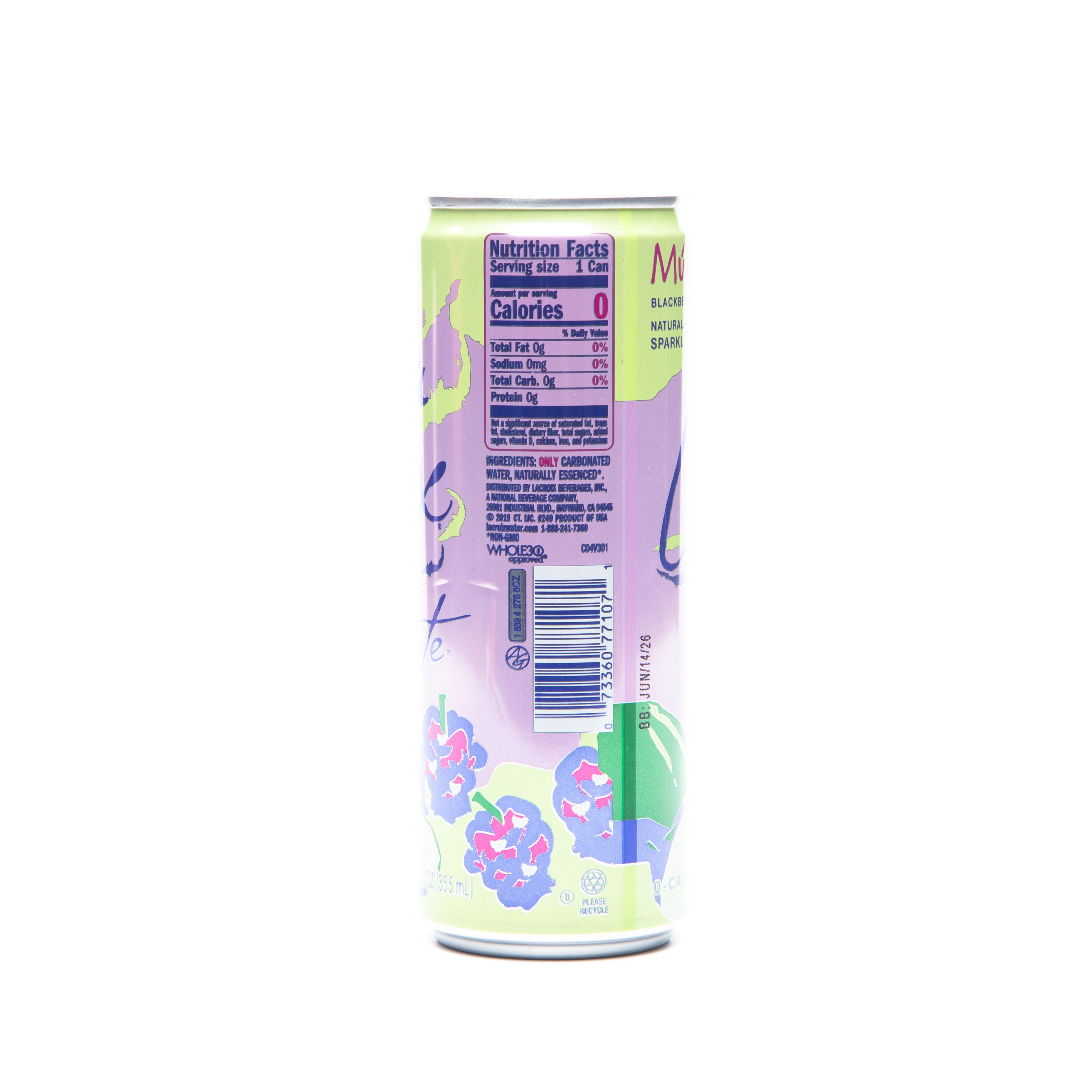 La Croix Blackberry Cucumber Sparkling Water 355ml - Image 4