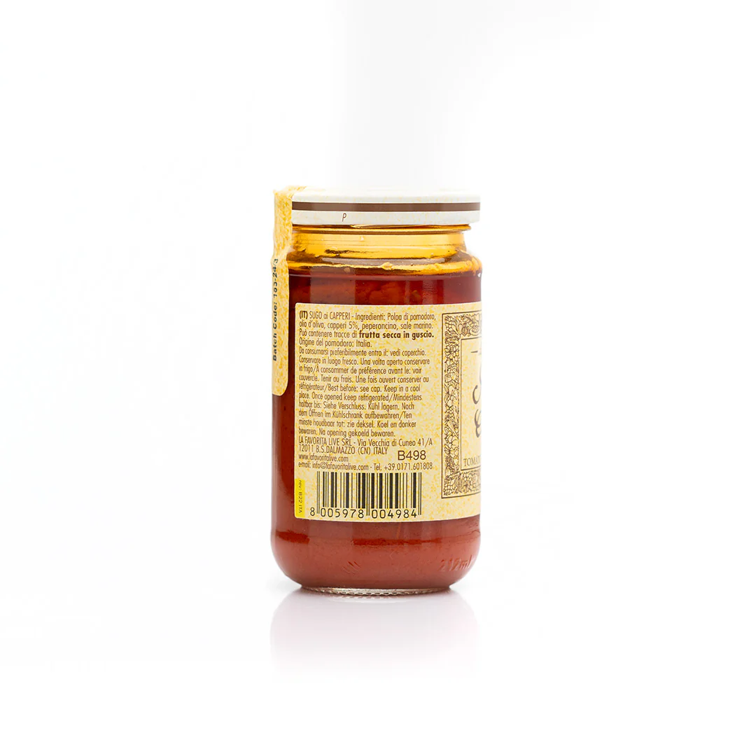 La Favorita Tomato Sauce with Capers 180g - Image 3