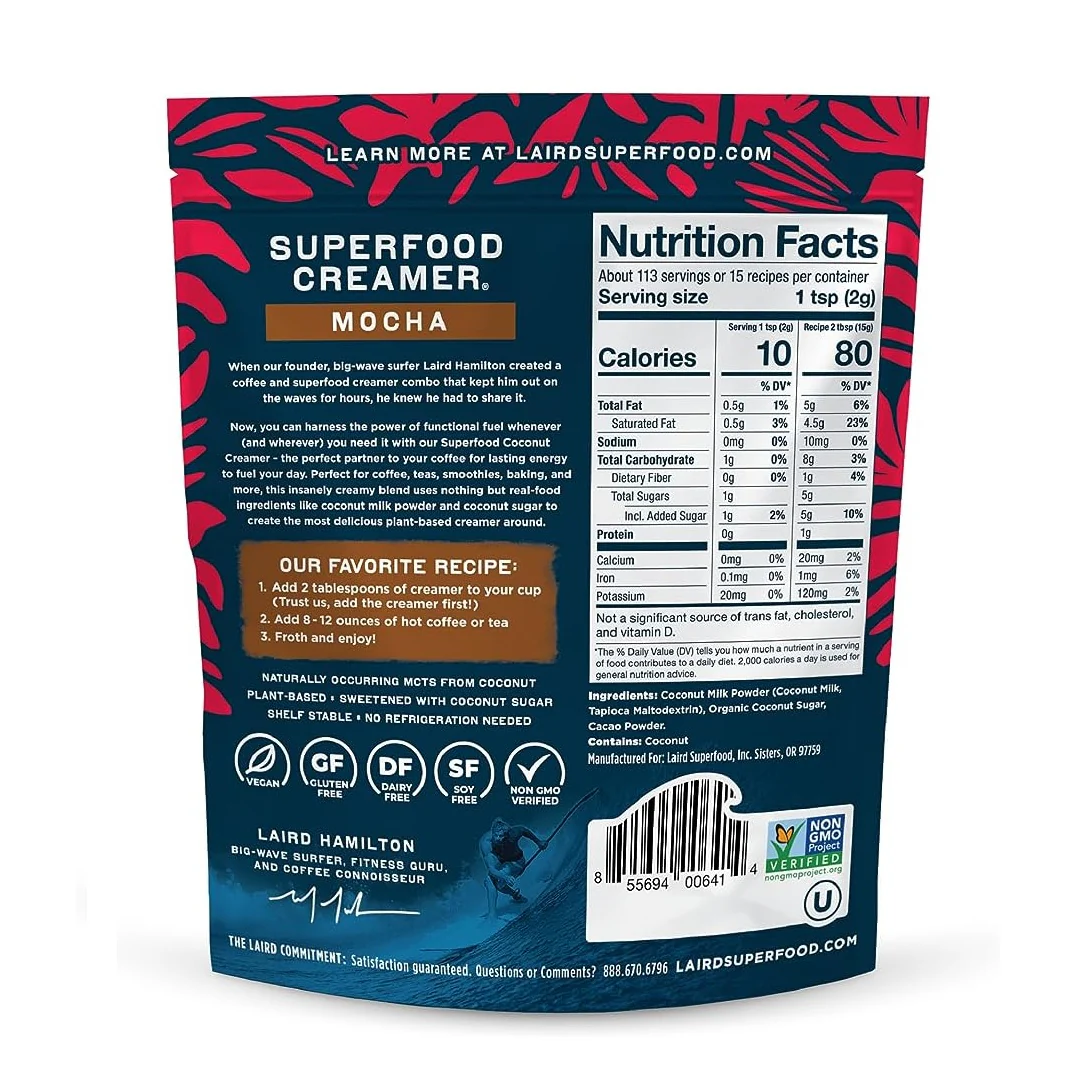 Laird Superfood Creamer Mocha 227g - Image 2