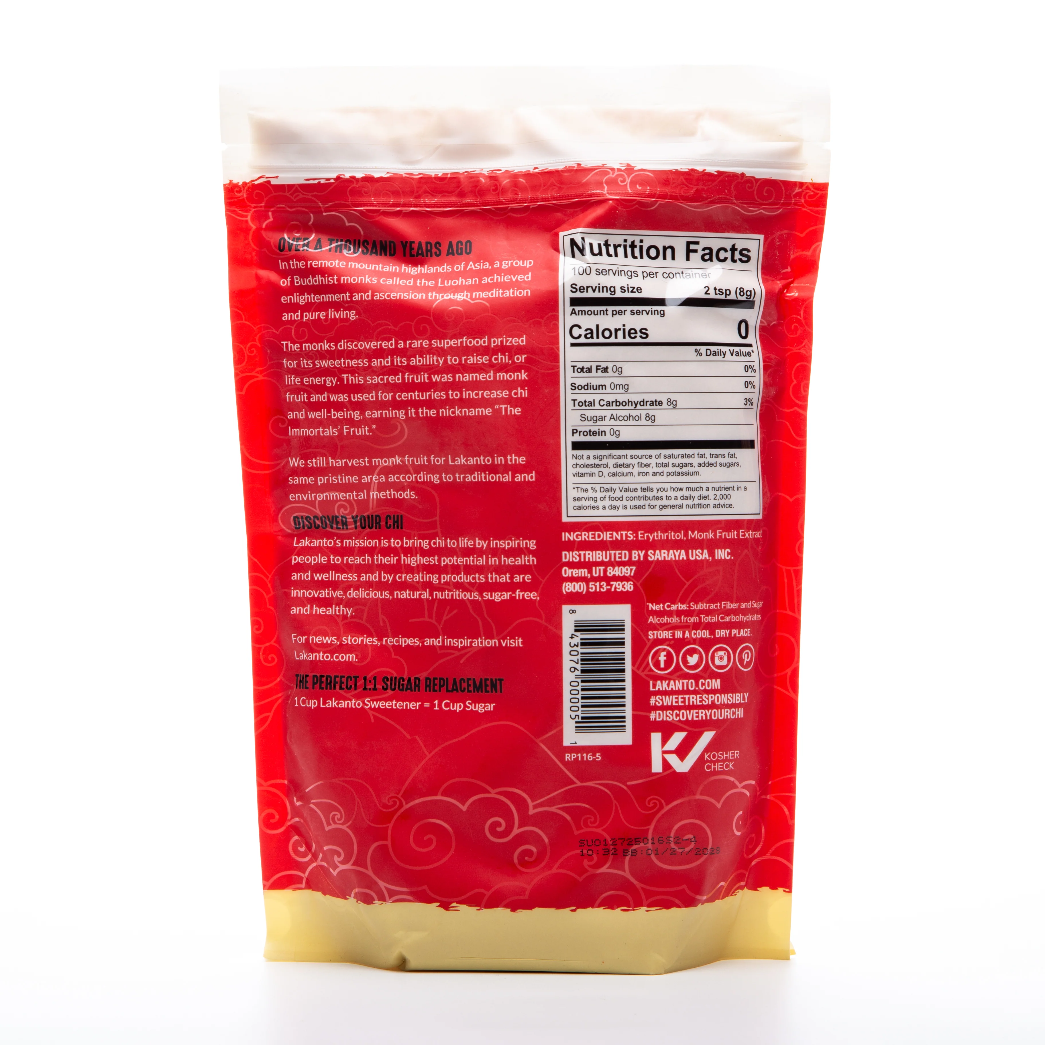 Lakanto Golden Monkfruit Sweetener 800g - Image 2