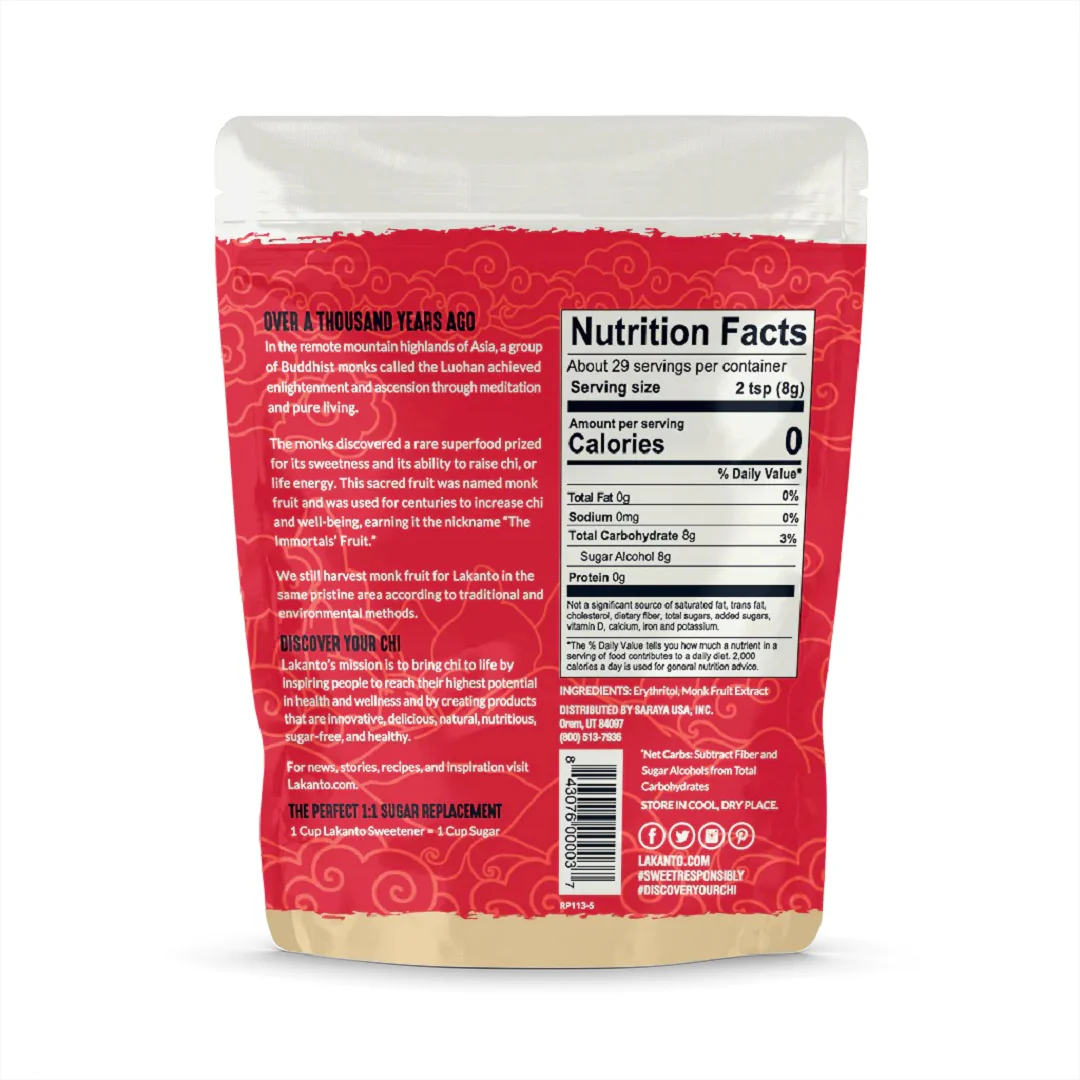 Lakanto Monkfruit Sweetener Golden 235g - Image 2