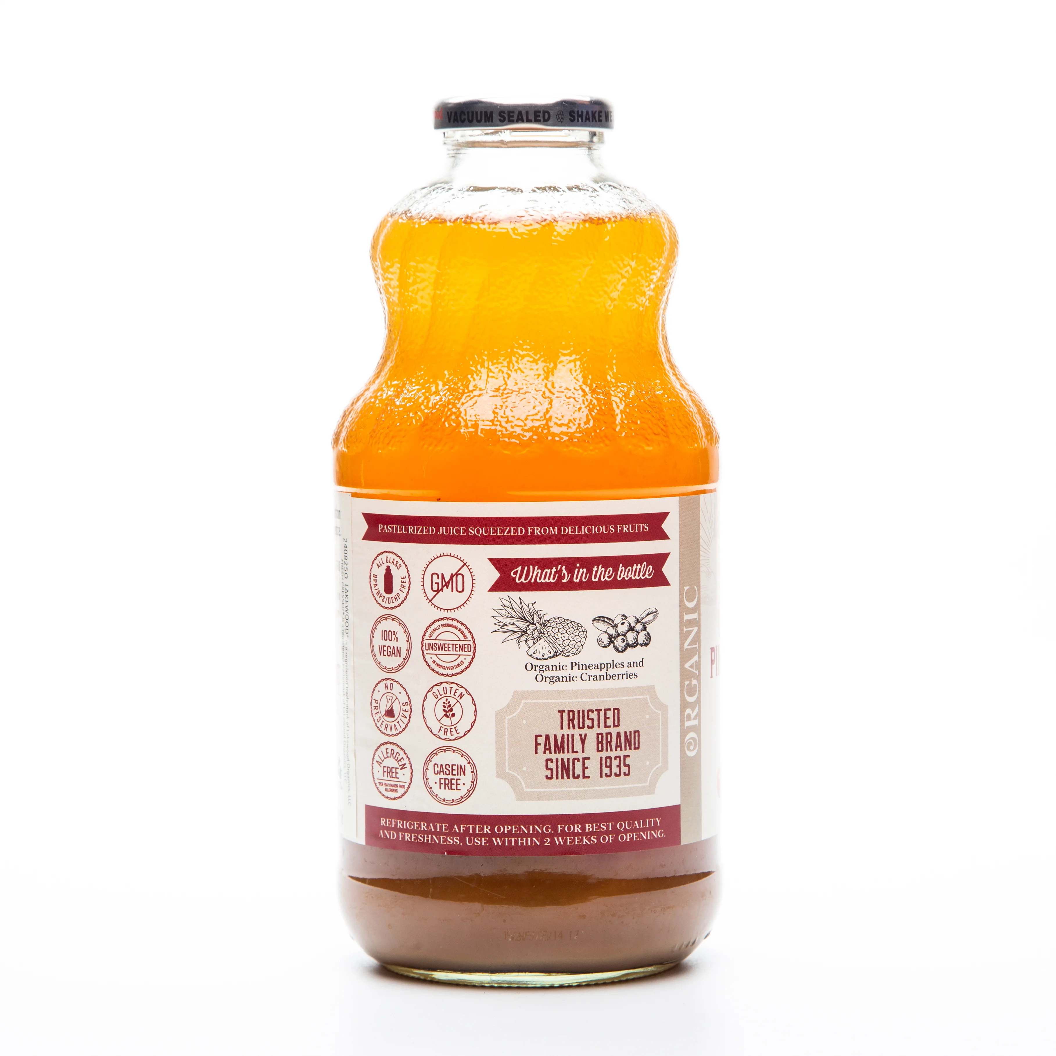 Lakewood Organic Pineapple Cranberry Juice 946ml - Image 2
