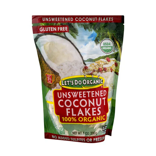Let's Do Organic Unsweetened Coconut Flakes 200g