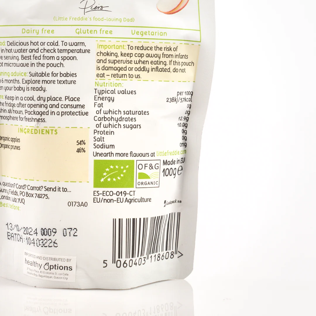 Little Freddie Balanced Prunes & Apples Puree 6+ Months 100g - Image 3