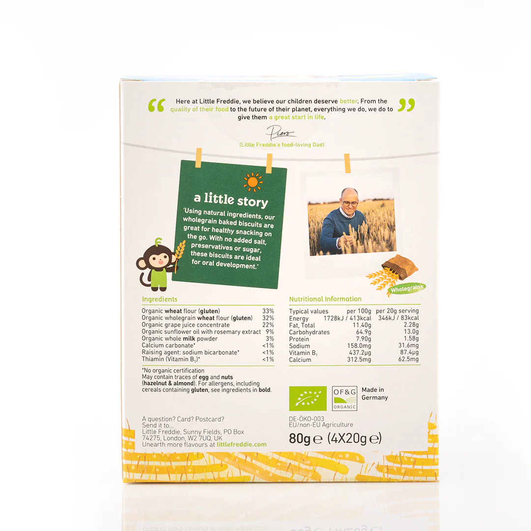 Little Freddie Monkey Bites Milk Biscuits (20g x 4 packs) - Image 3
