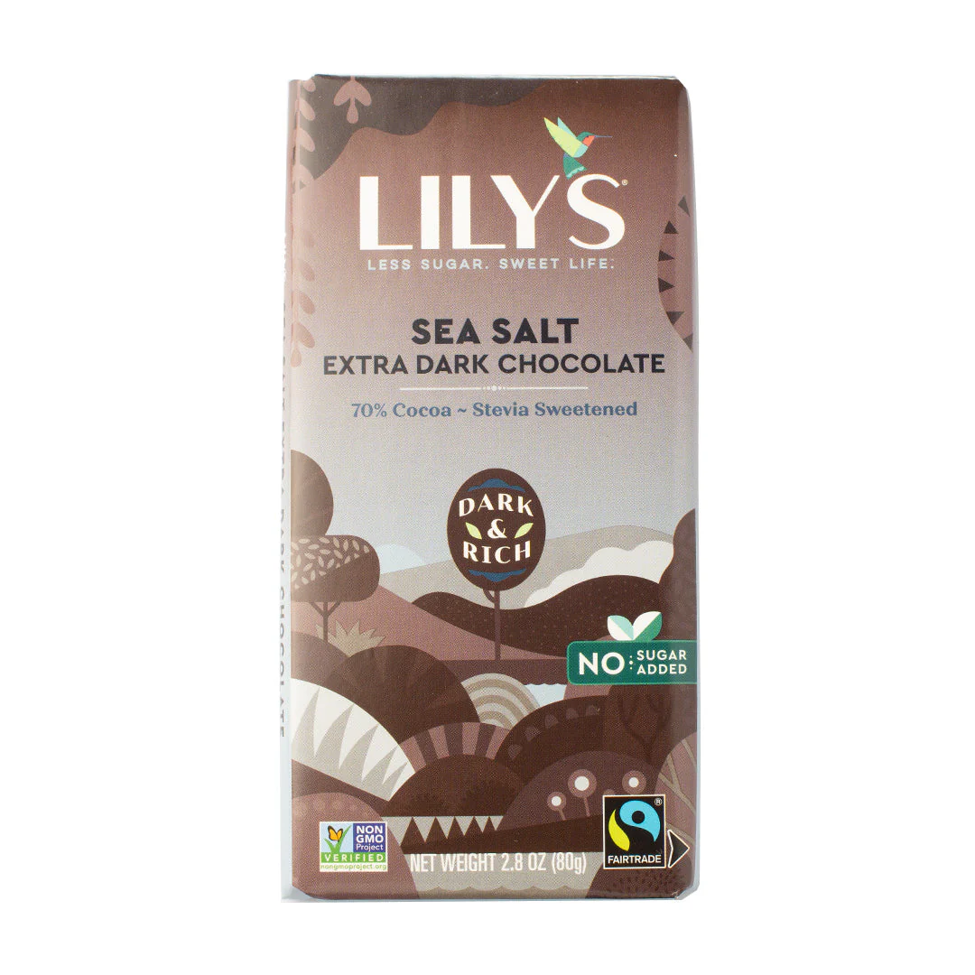 Lily's Sea Salt Extra Dark Chocolate 80g